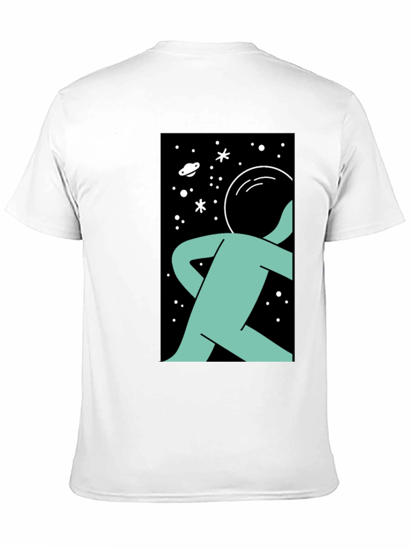 Astronaut Graphic Print Black T-Shirt