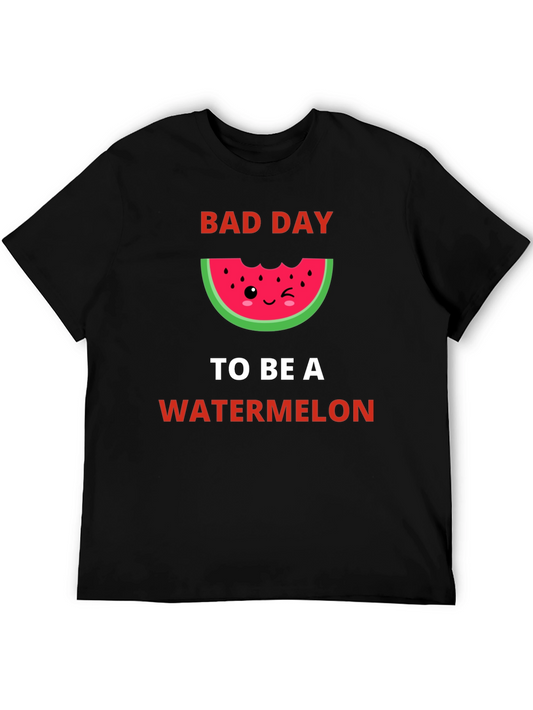 Bad Day to Be a Watermelon Graphic Tee - Funny T-Shirt