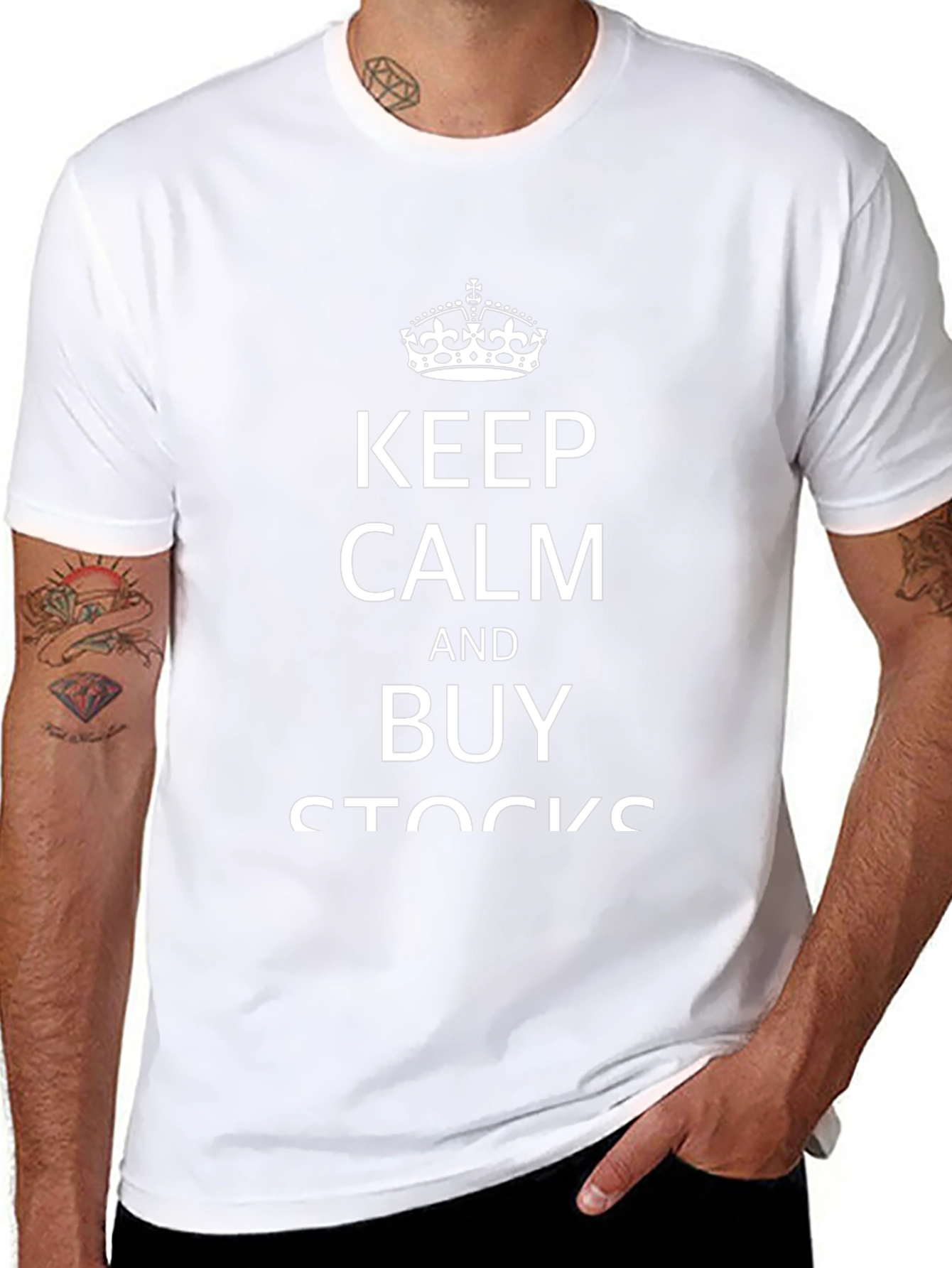 Keep Calm & Buy Stocks Black T-Shirt