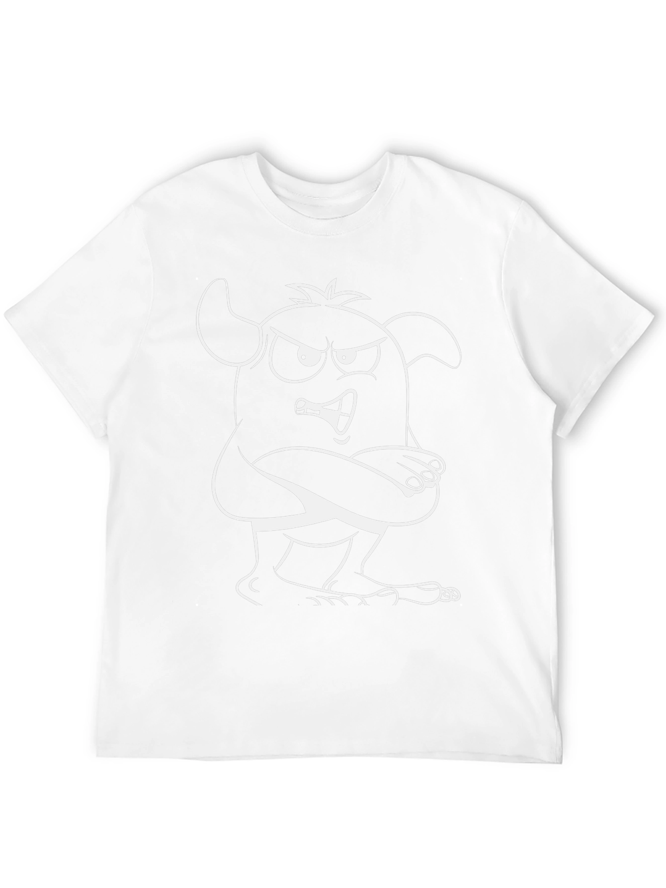 Cartoon Monster Graphic Tee - Black
