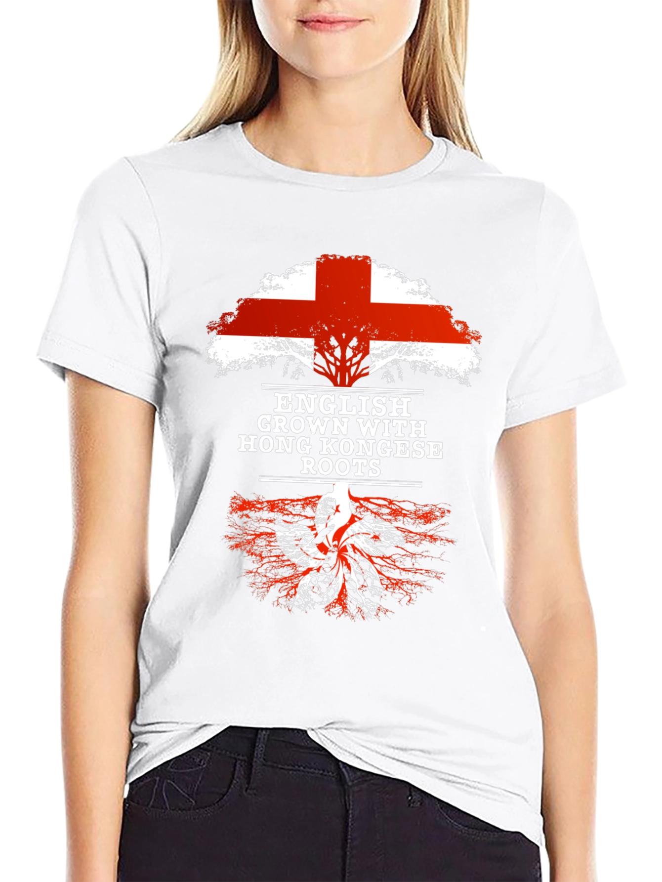 English Grown with Hong Kongese Roots T-Shirt