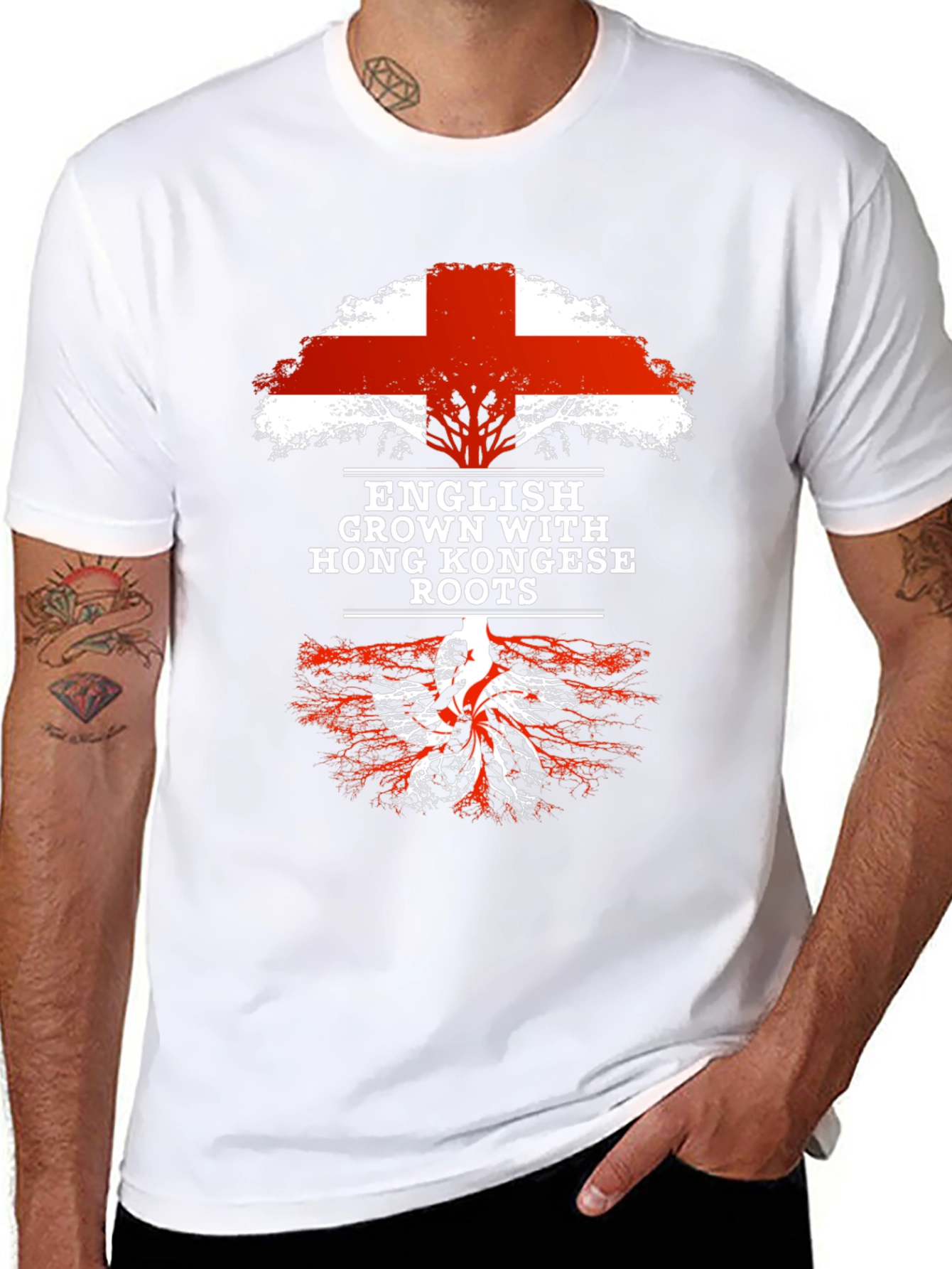 English Grown with Hong Kongese Roots T-Shirt