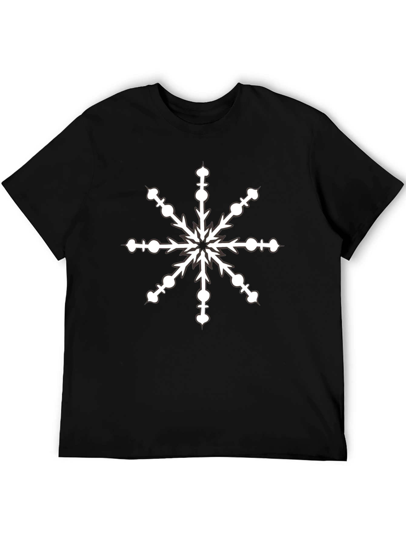 Snowflake Graphic Black T-Shirt