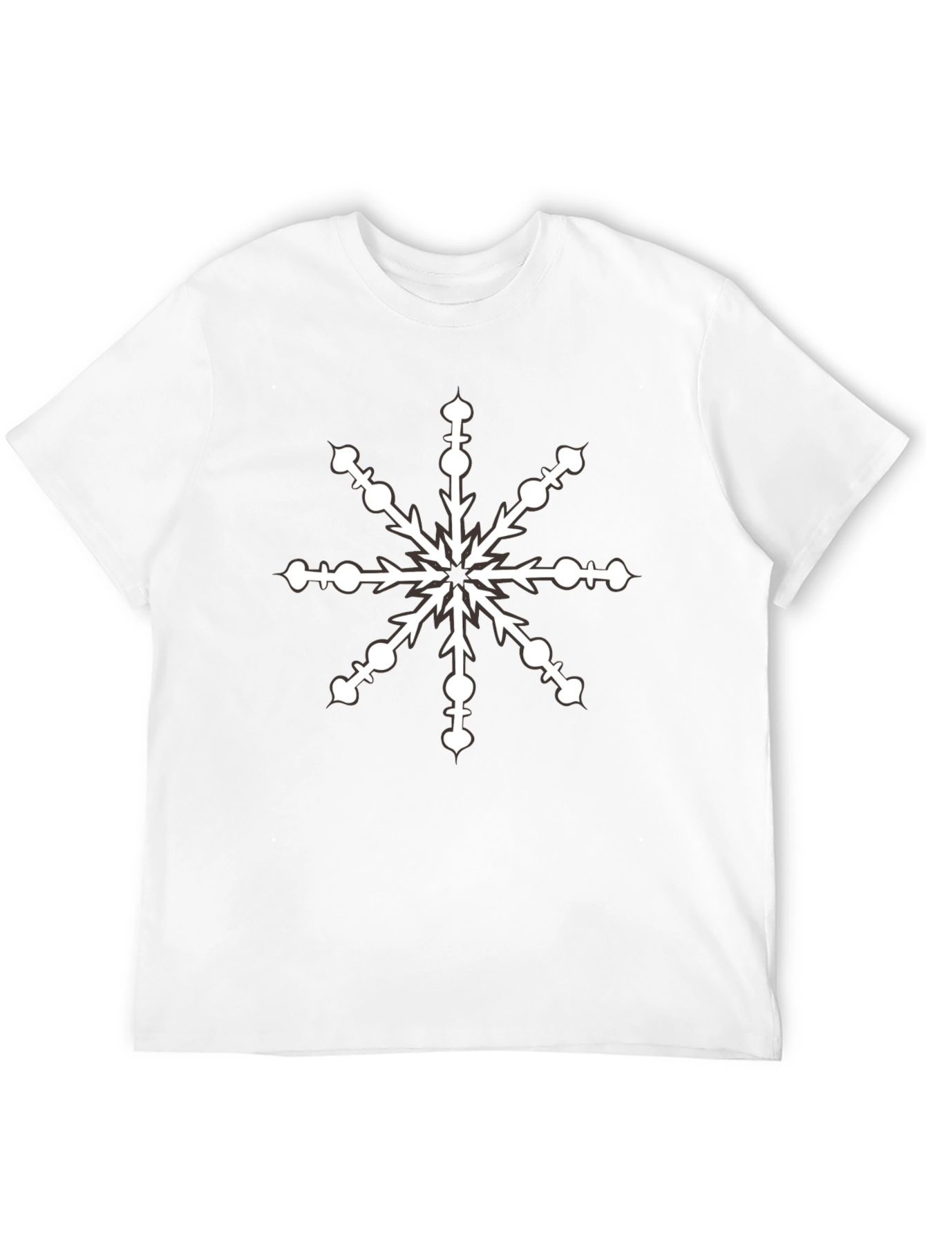 Snowflake Graphic Black T-Shirt