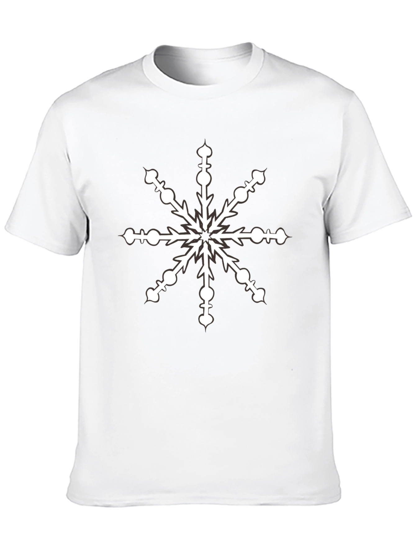 Snowflake Graphic Black T-Shirt