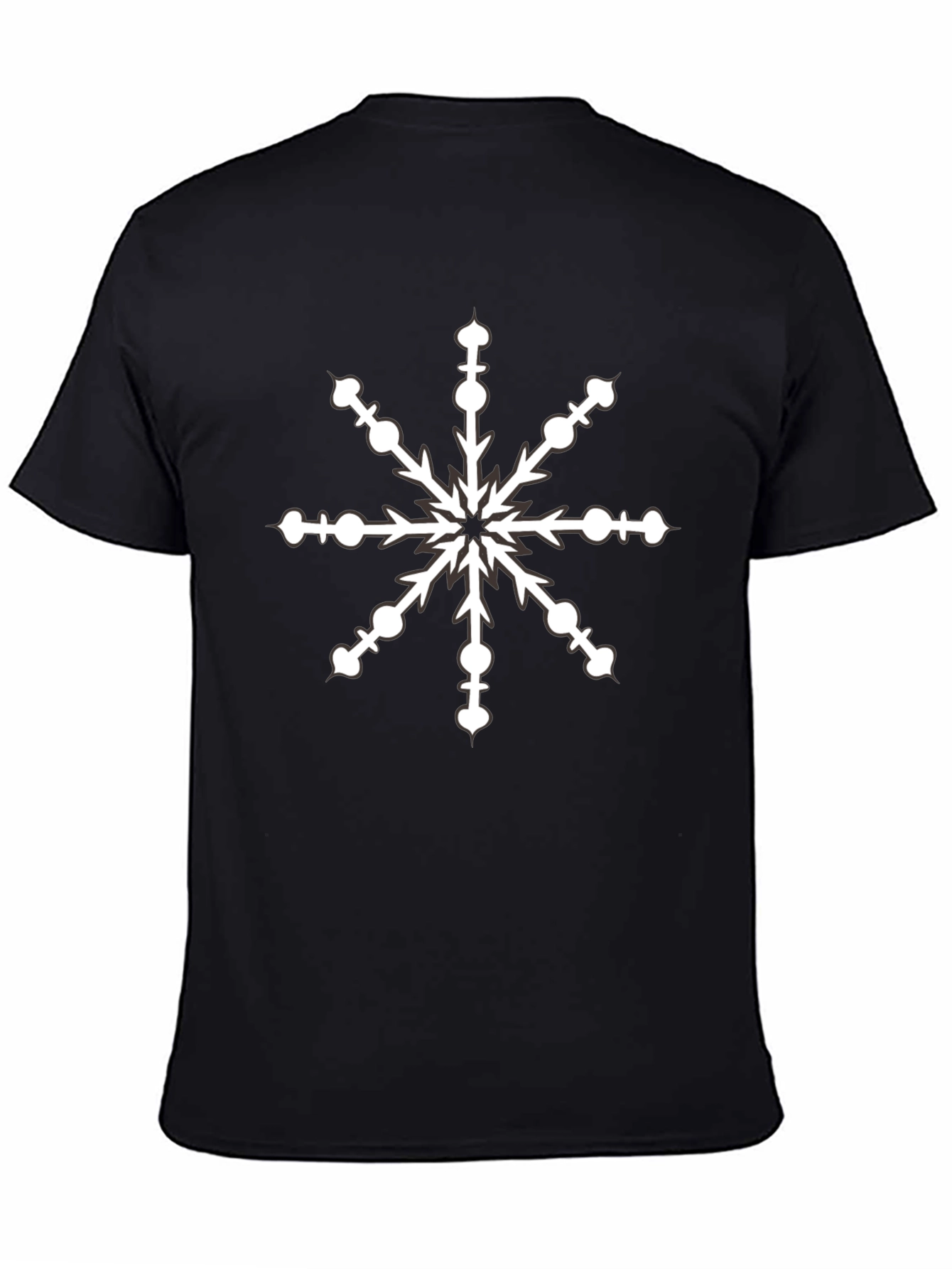 Snowflake Graphic Black T-Shirt