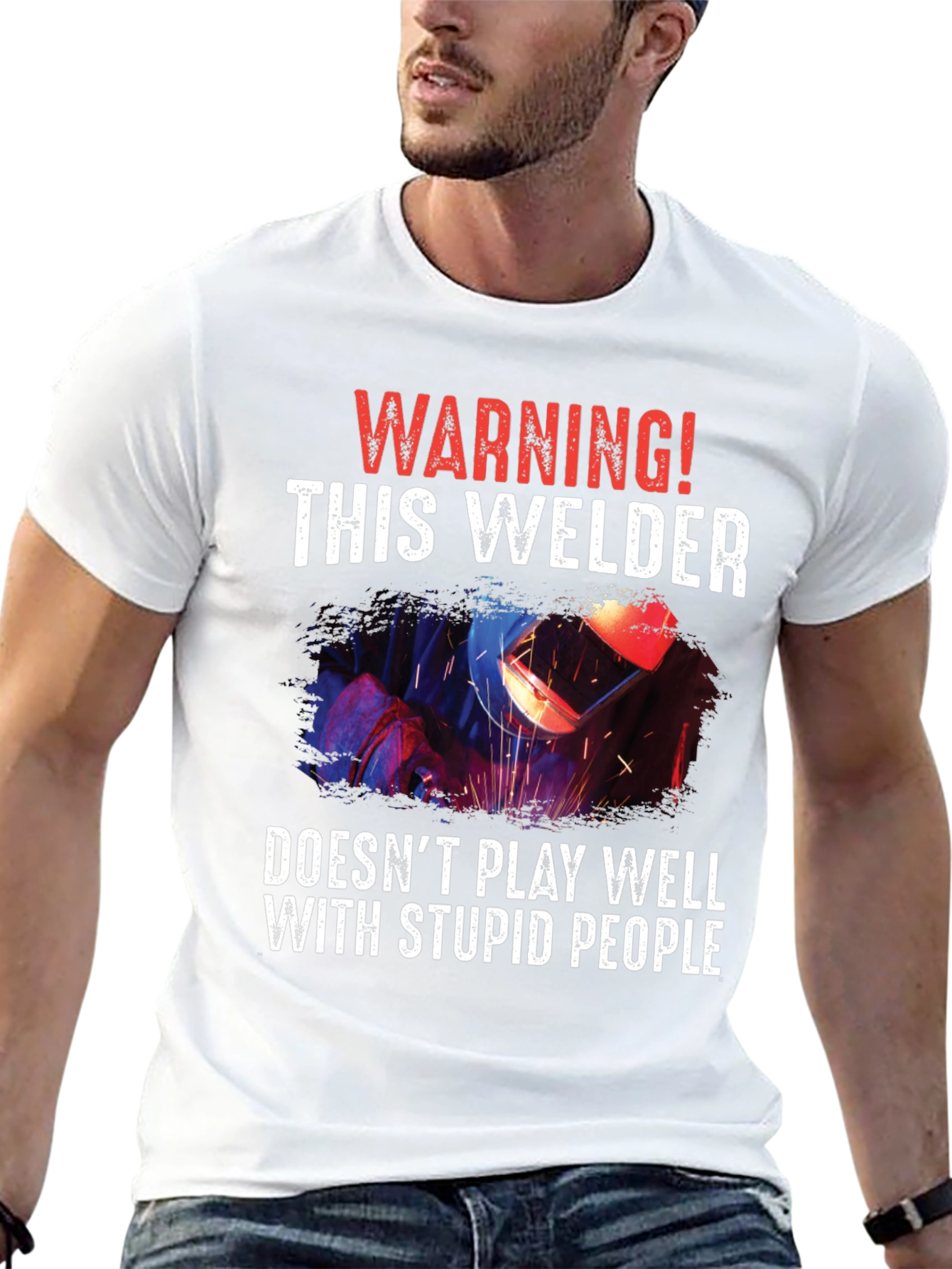 Warning Welder T-Shirt - Funny & Edgy