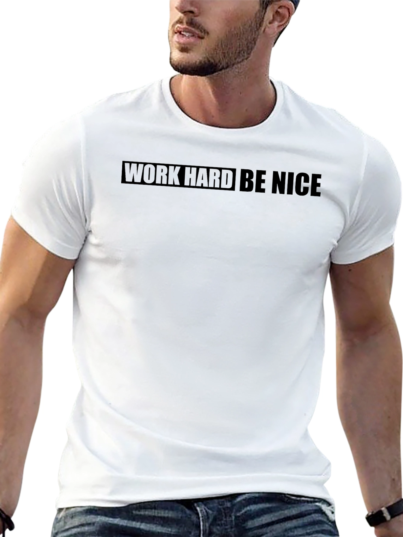 Work Hard Be Nice Black Graphic Tee