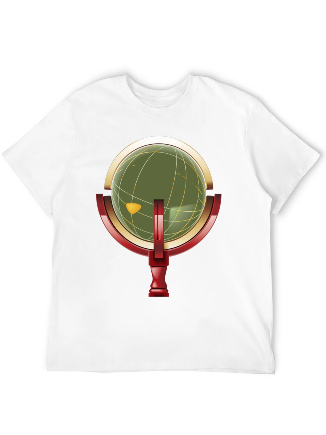 Retro Globe Graphic Black T-Shirt