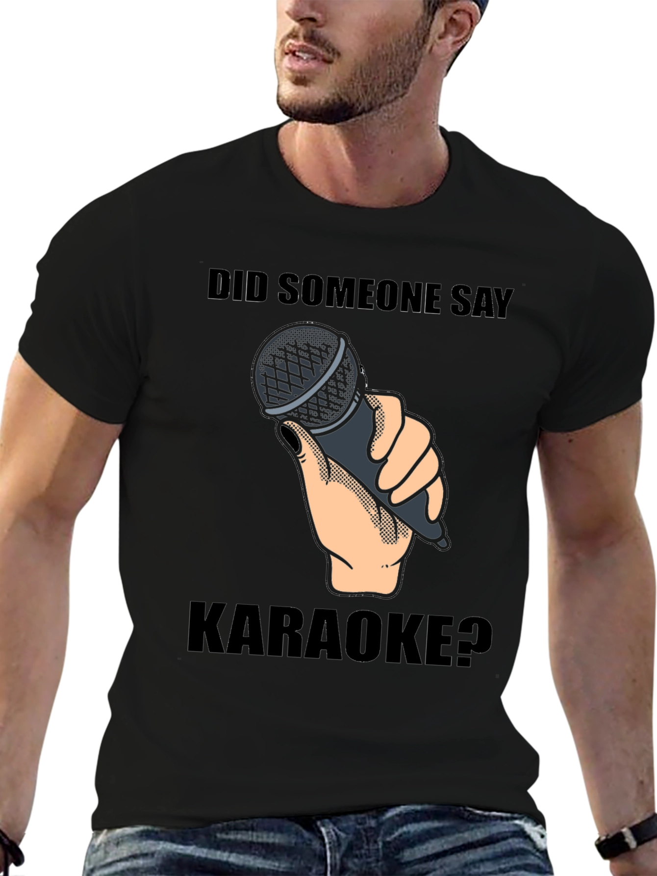 Karaoke Microphone T-Shirt - Did Someone Say Karaoke?