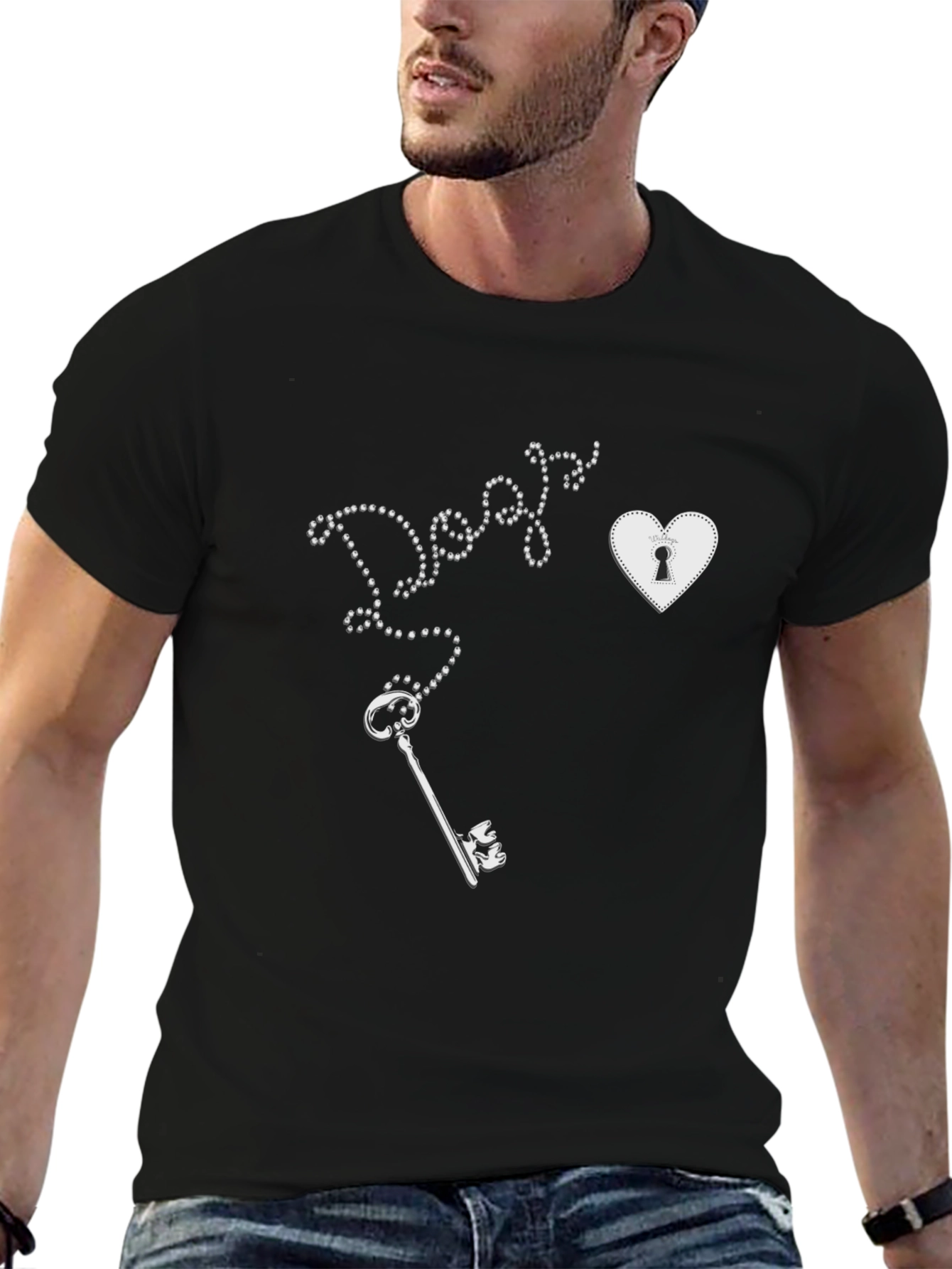 Key to My Heart Tee - Graphic Print T-Shirt