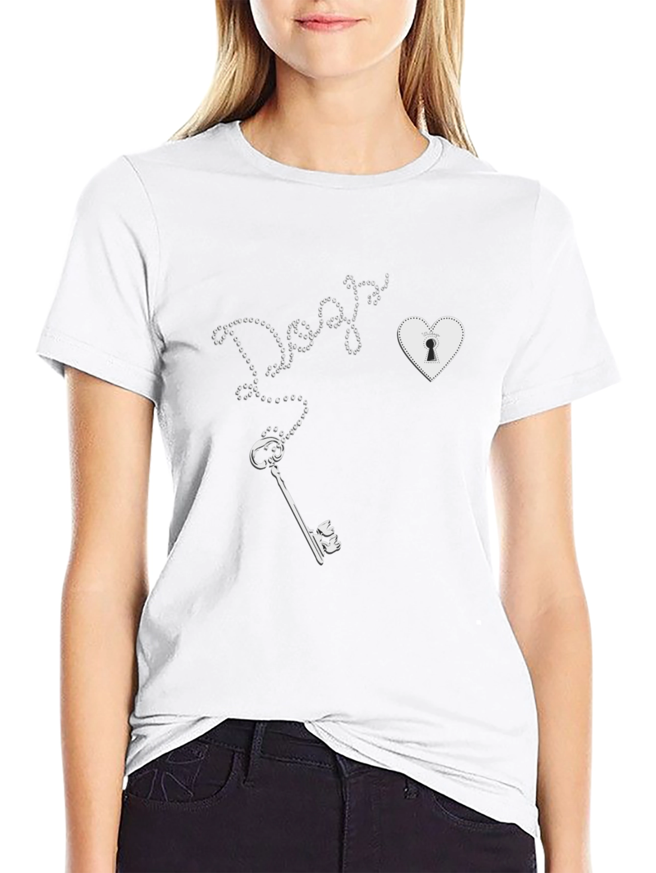 Key to My Heart Tee - Graphic Print T-Shirt