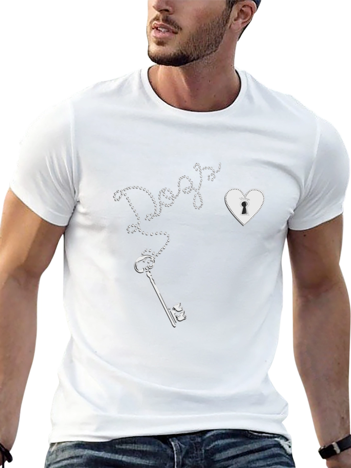 Key to My Heart Tee - Graphic Print T-Shirt