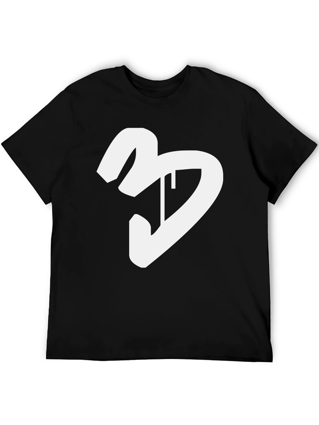 Black T-Shirt with White Graphic