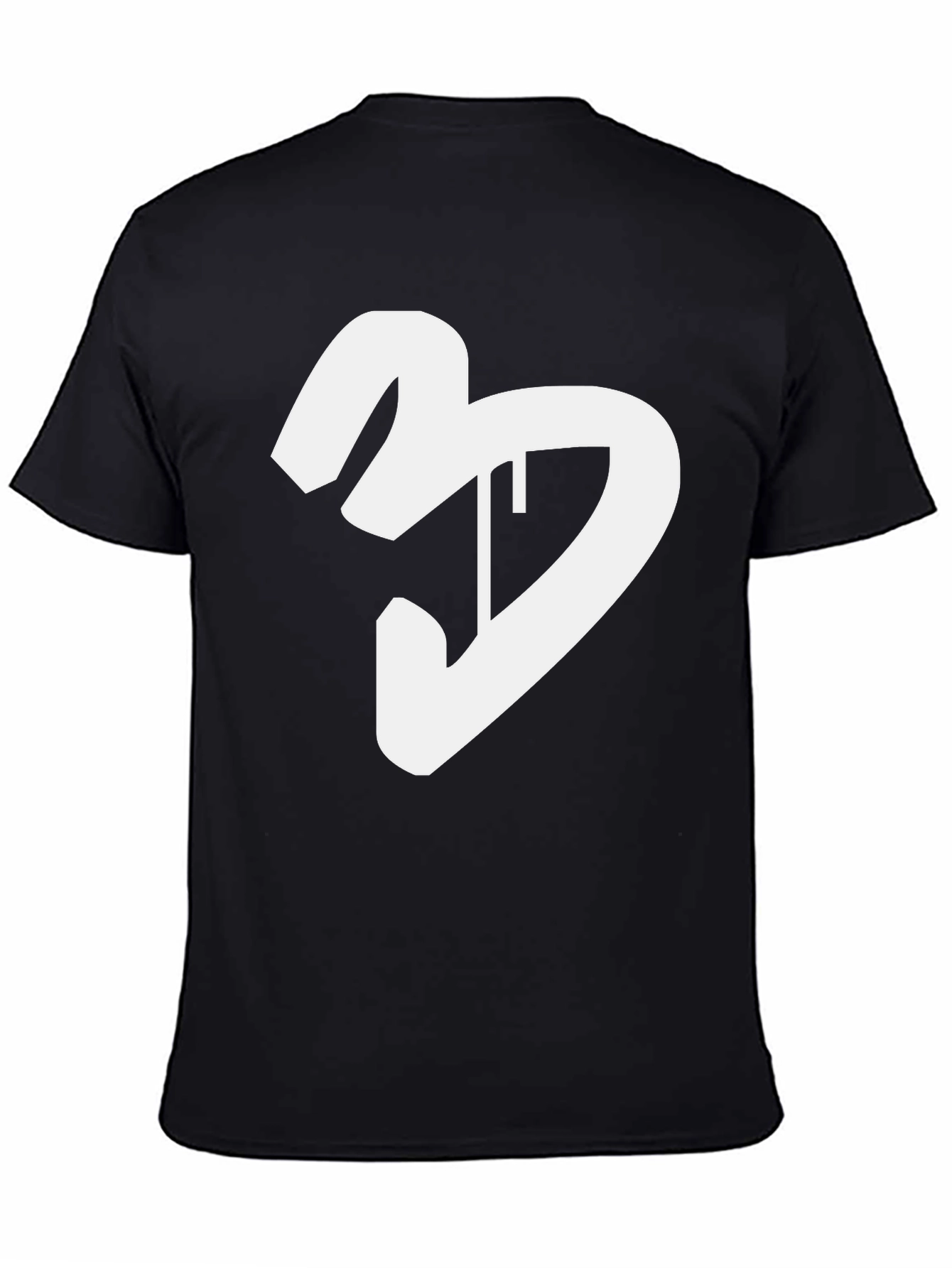 Black T-Shirt with White Graphic