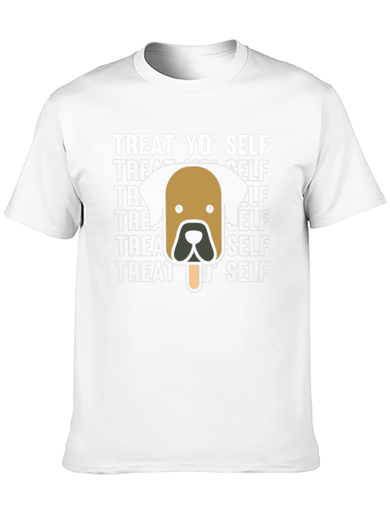 Treat Yo Self Black T-Shirt - Dog Popsicle