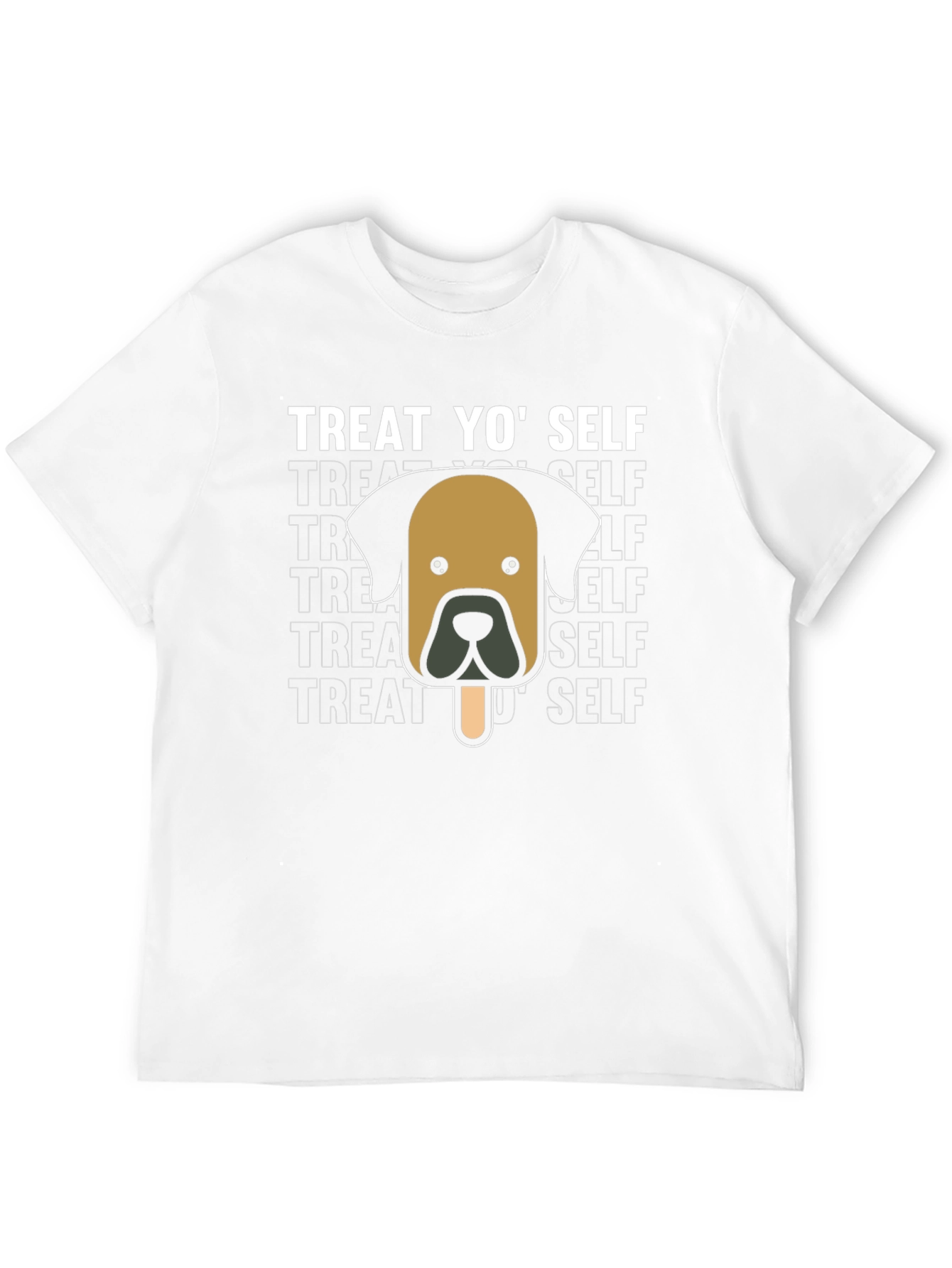 Treat Yo Self Black T-Shirt - Dog Popsicle