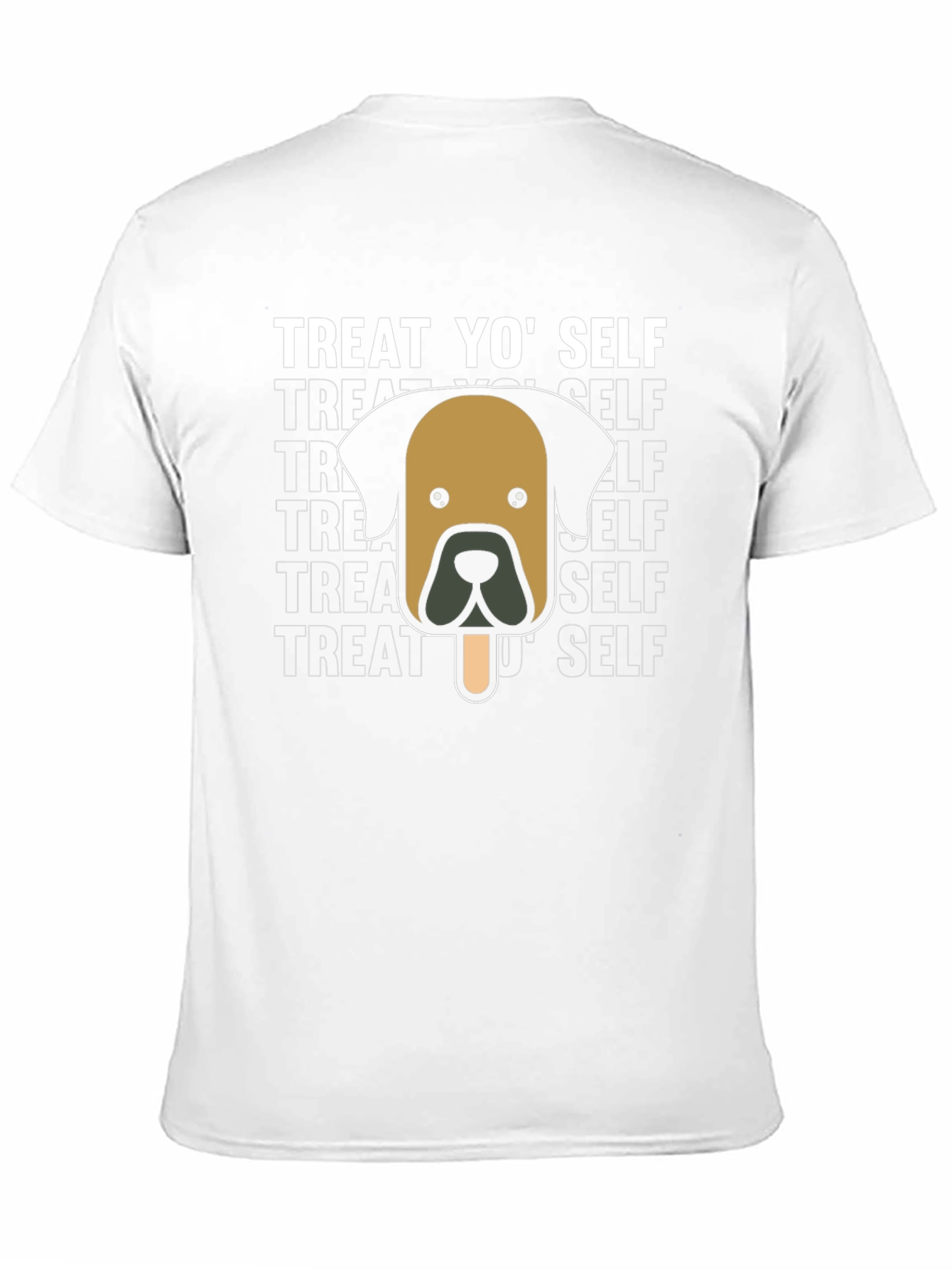 Treat Yo Self Black T-Shirt - Dog Popsicle