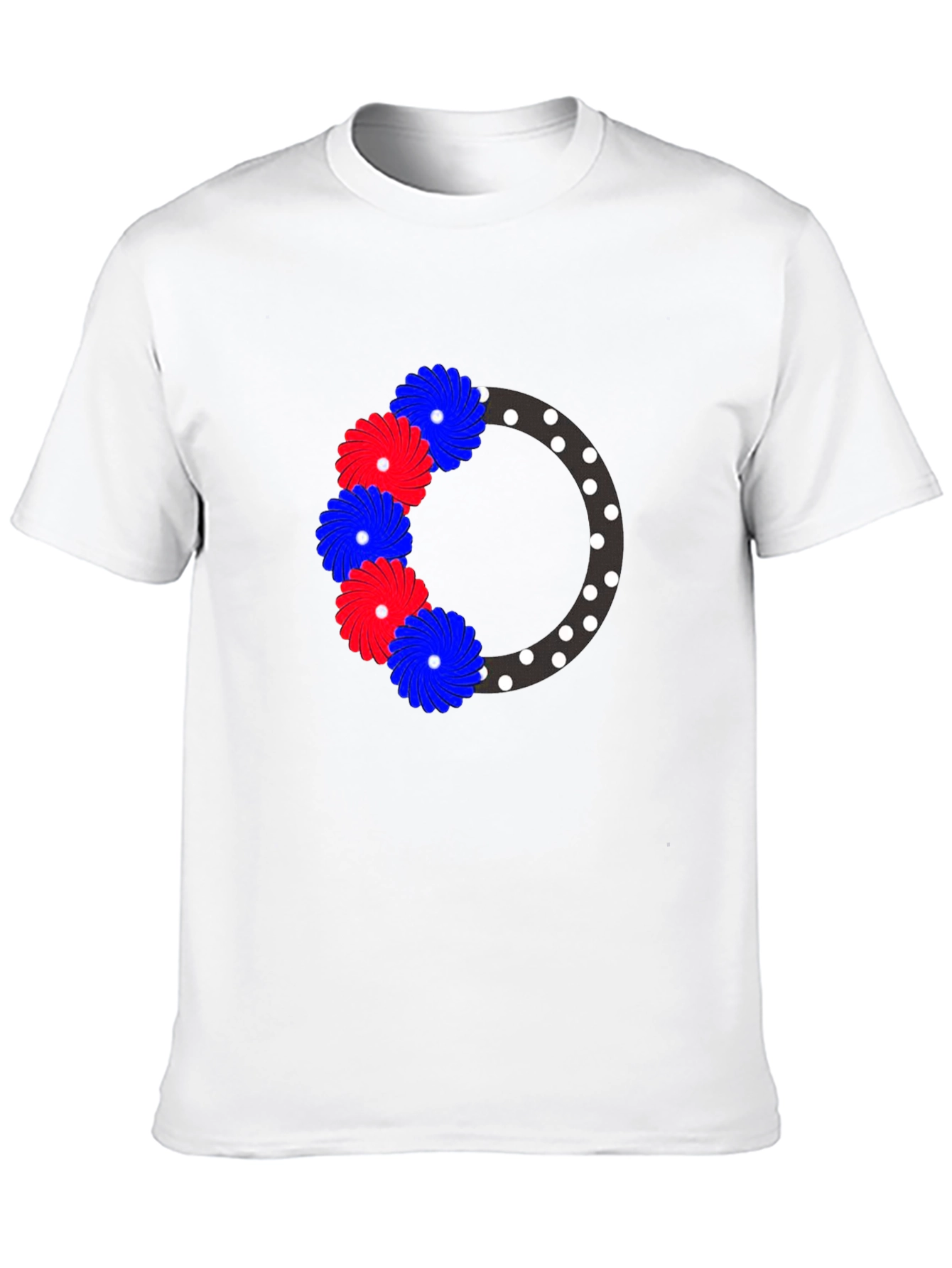 Floral Wreath Graphic Tee - Black