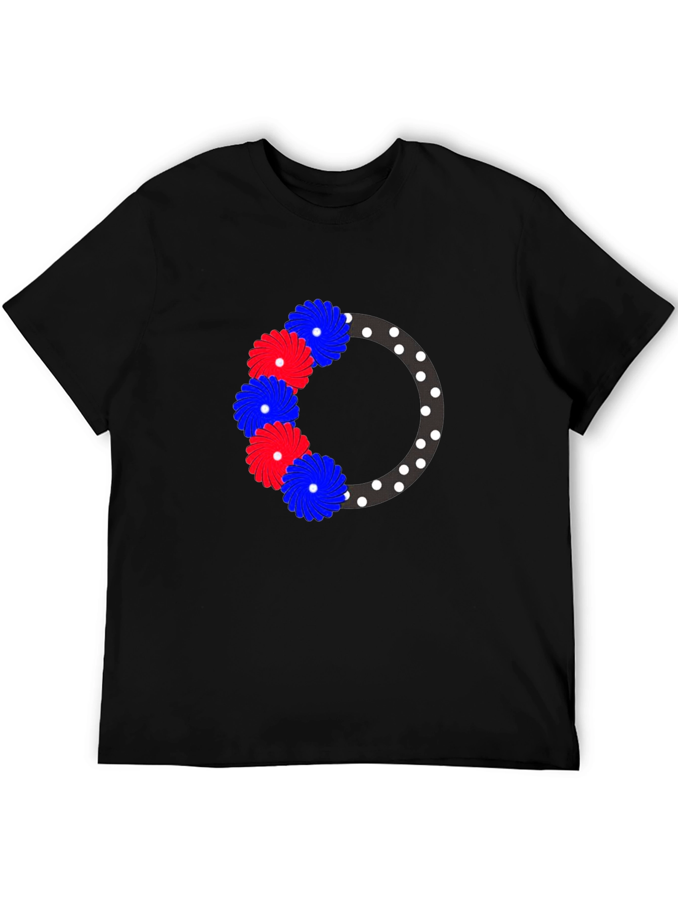 Floral Wreath Graphic Tee - Black