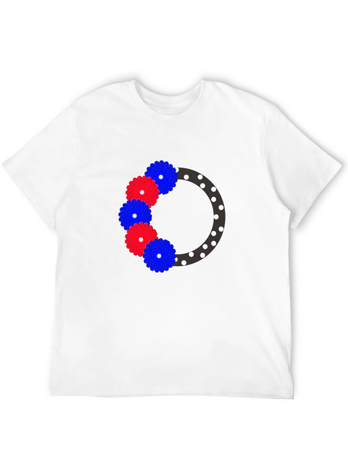 Floral Wreath Graphic Tee - Black