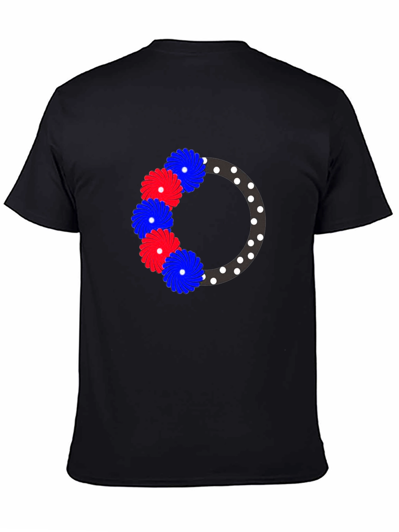 Floral Wreath Graphic Tee - Black