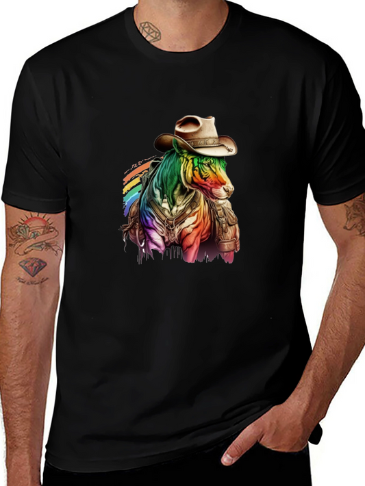 Rainbow Cowboy Horse Graphic Tee