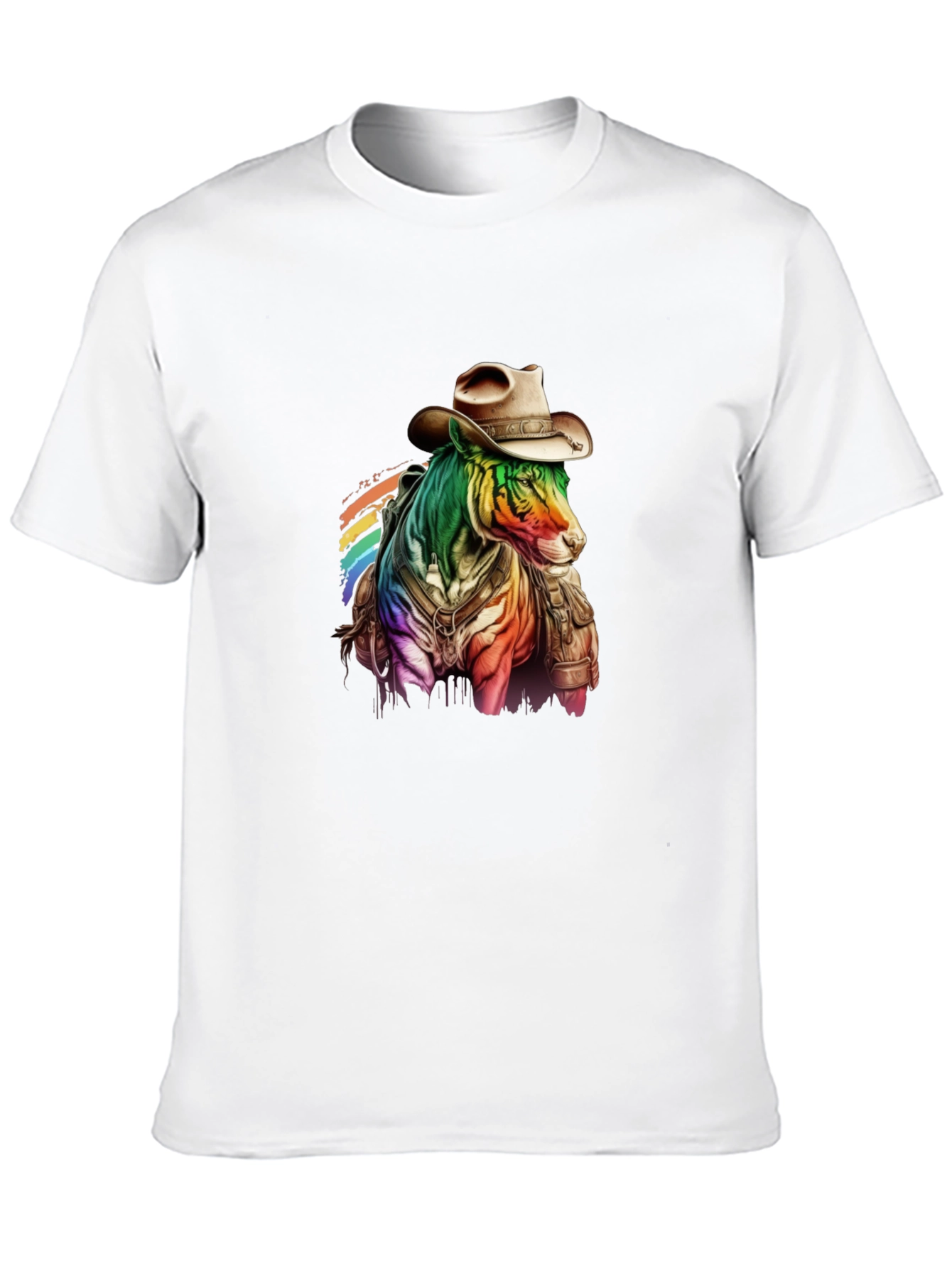 Rainbow Cowboy Horse Graphic Tee