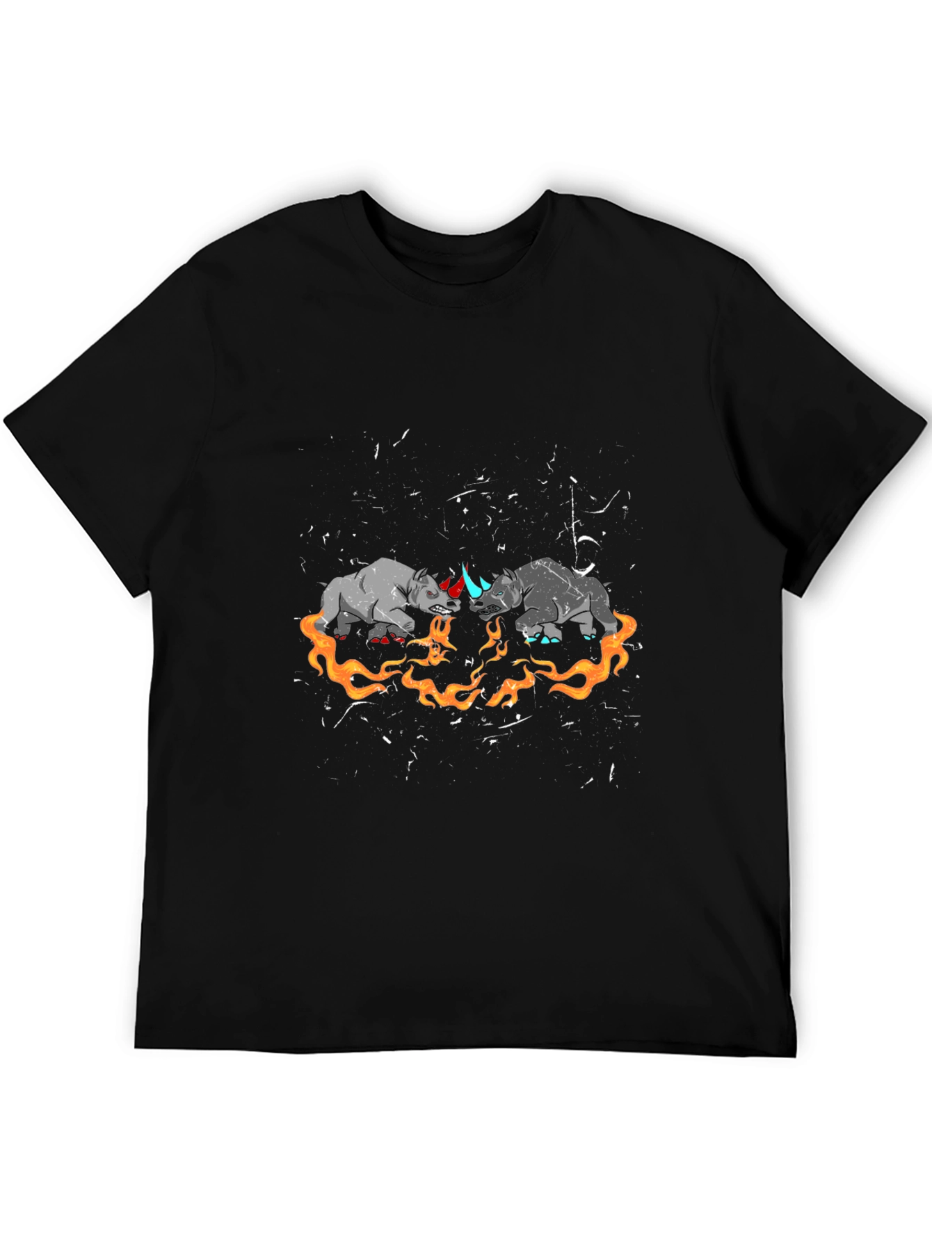 Rhino Fire T-Shirt - Bold Graphic Tee