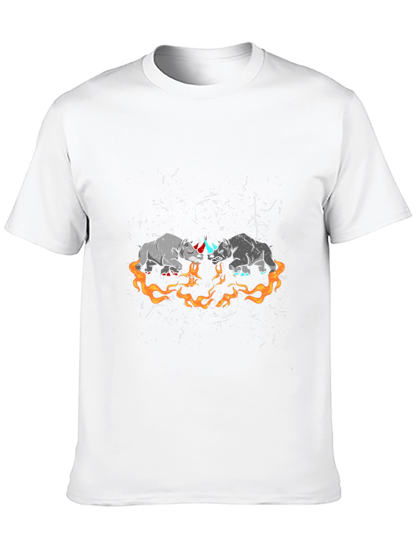 Rhino Fire T-Shirt - Bold Graphic Tee