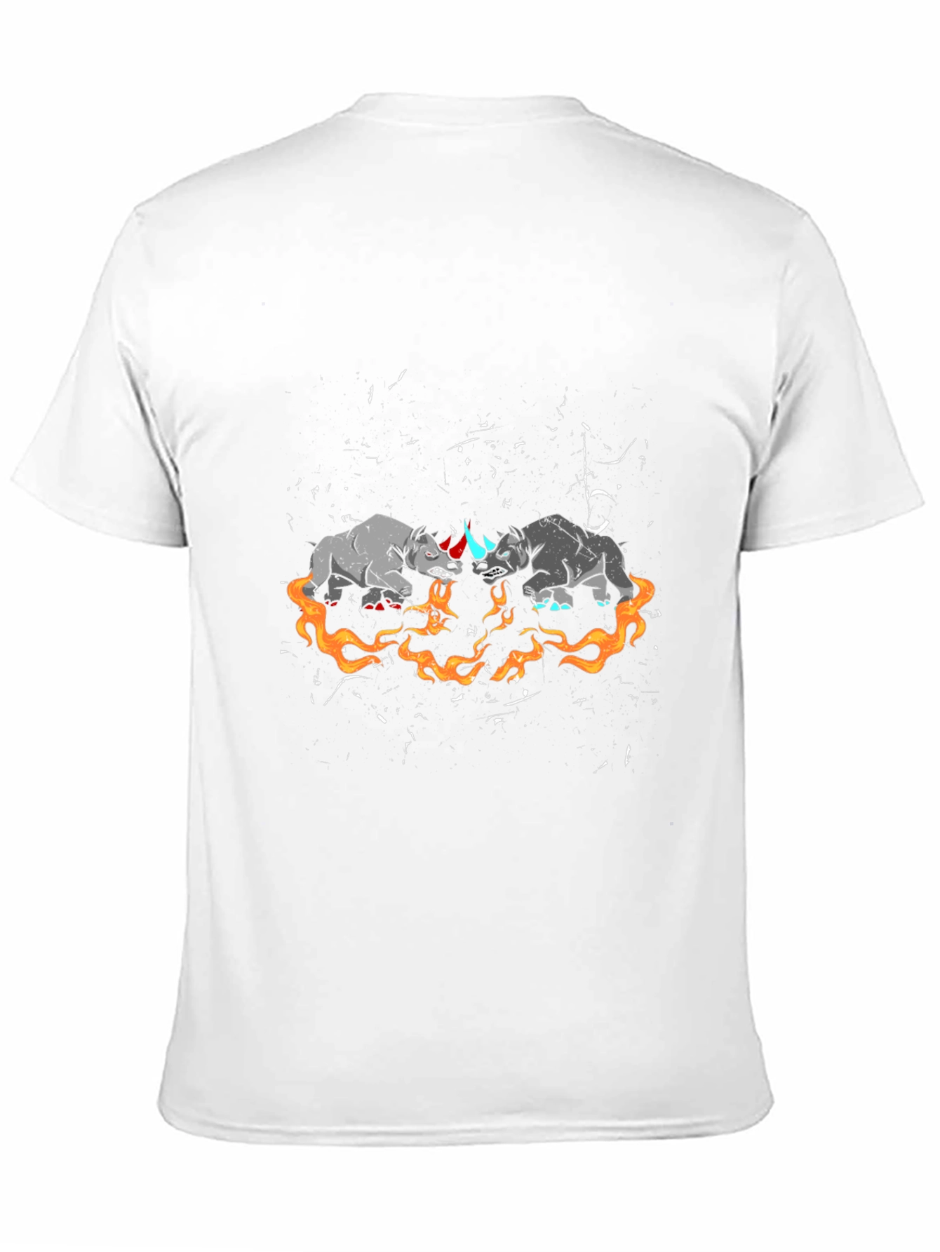 Rhino Fire T-Shirt - Bold Graphic Tee