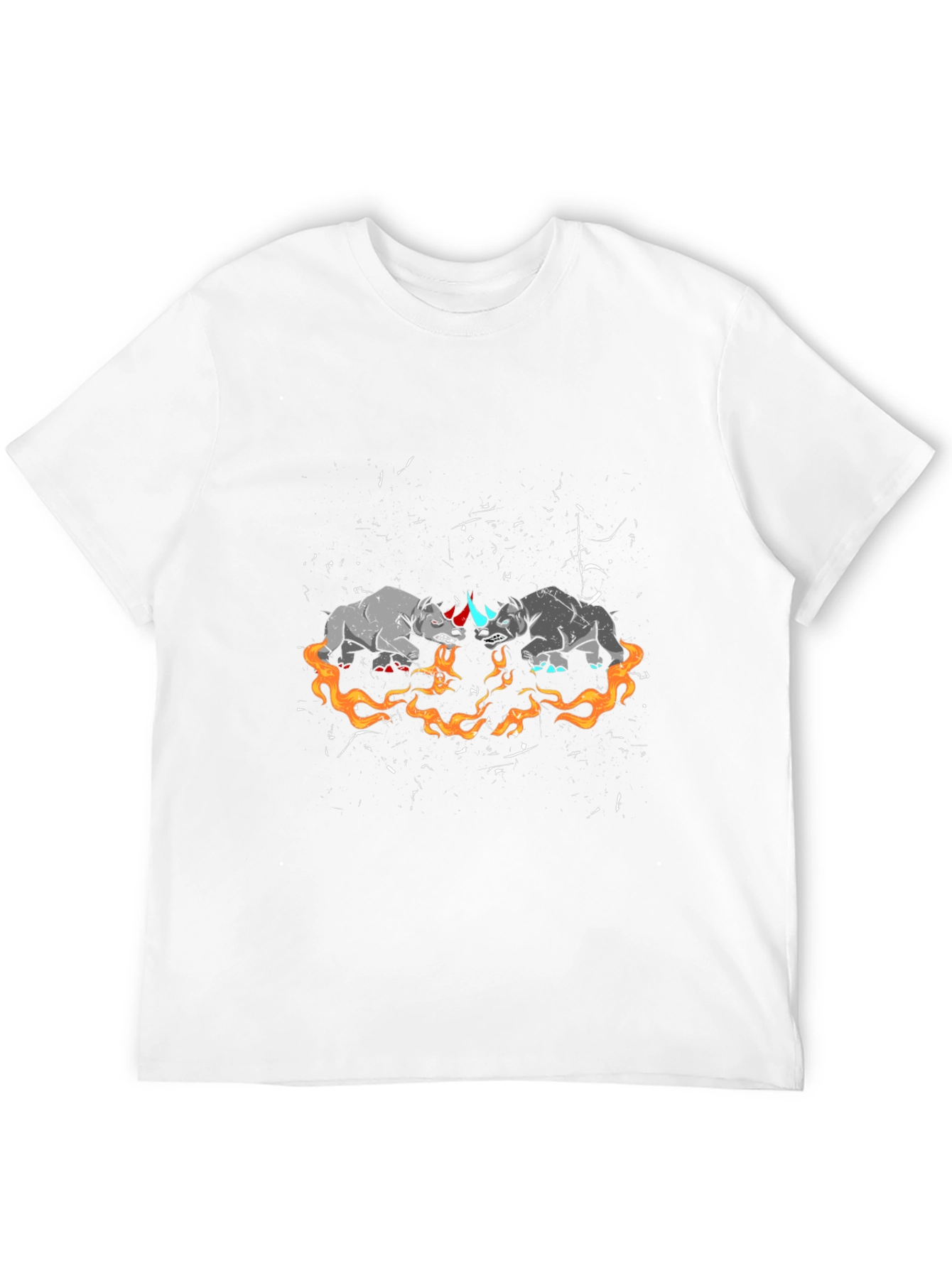 Rhino Fire T-Shirt - Bold Graphic Tee