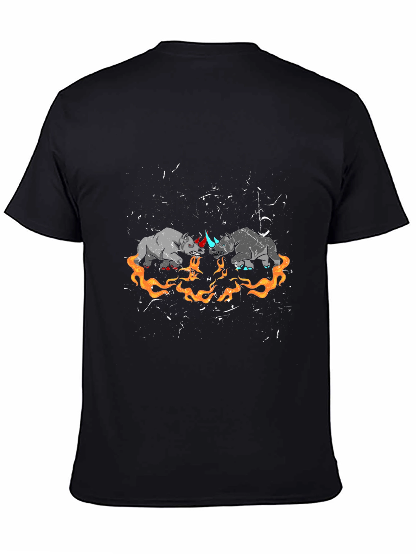 Rhino Fire T-Shirt - Bold Graphic Tee