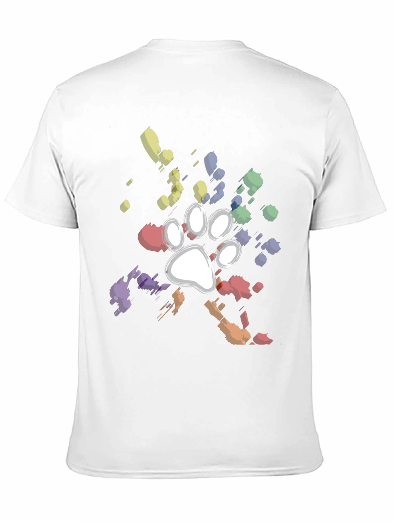 Paw Print Splatter T-Shirt - Unique Dog Lover Gift