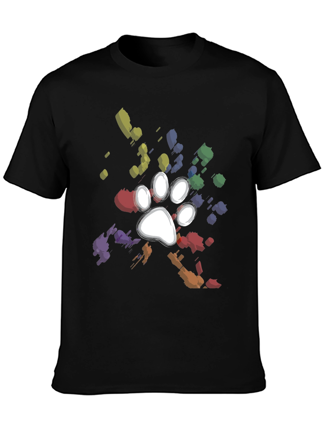 Paw Print Splatter T-Shirt - Unique Dog Lover Gift