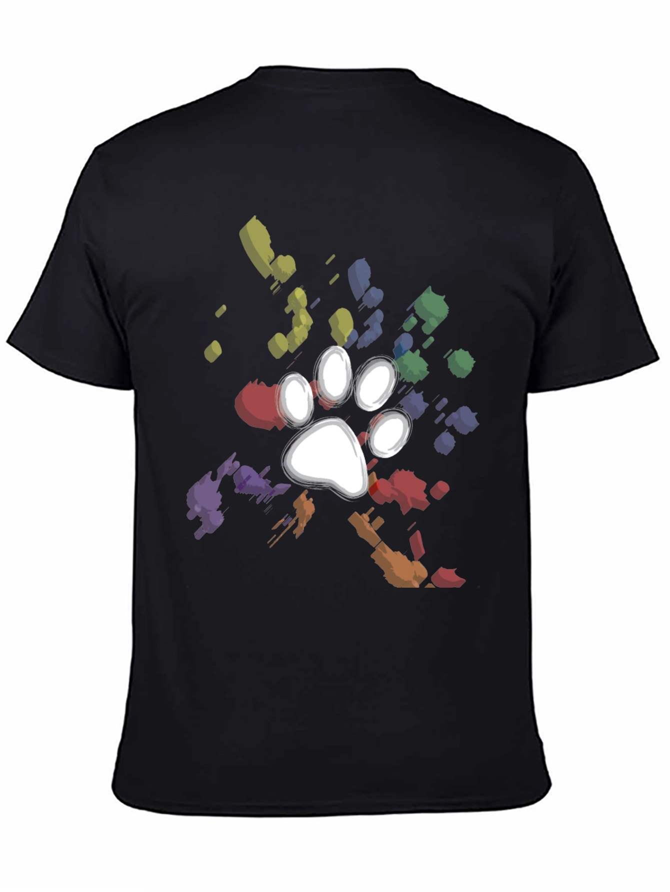 Paw Print Splatter T-Shirt - Unique Dog Lover Gift
