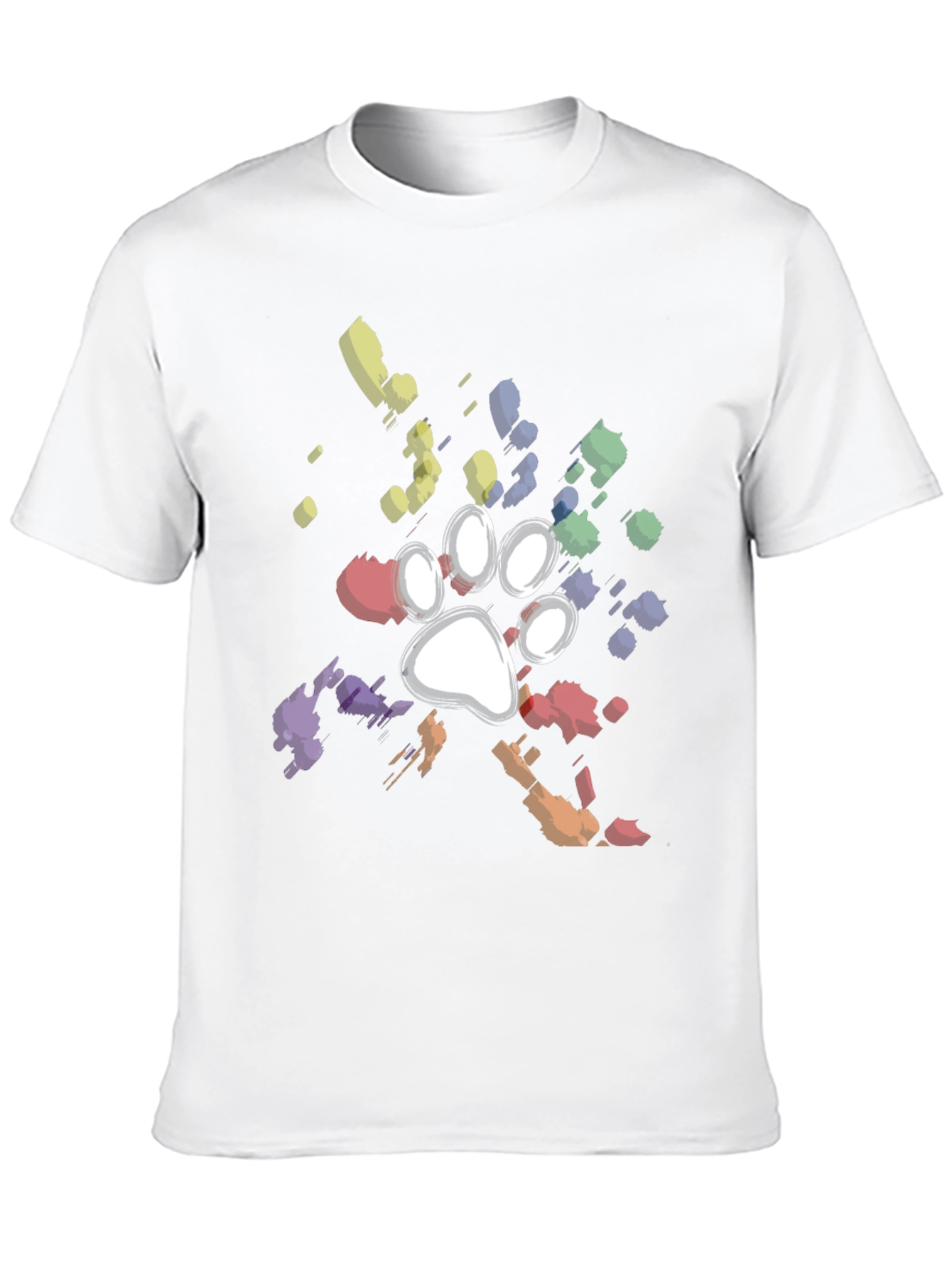Paw Print Splatter T-Shirt - Unique Dog Lover Gift