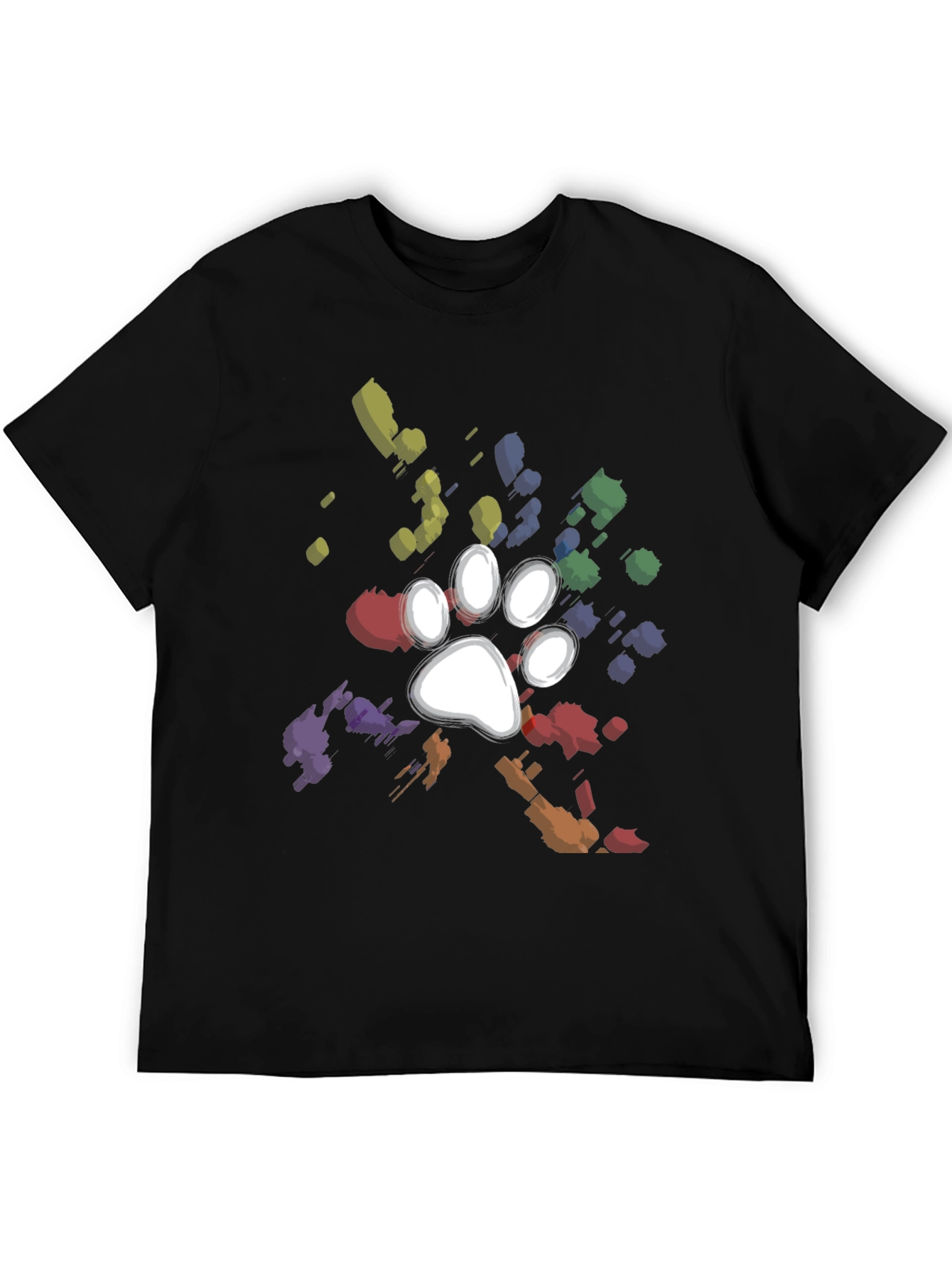Paw Print Splatter T-Shirt - Unique Dog Lover Gift