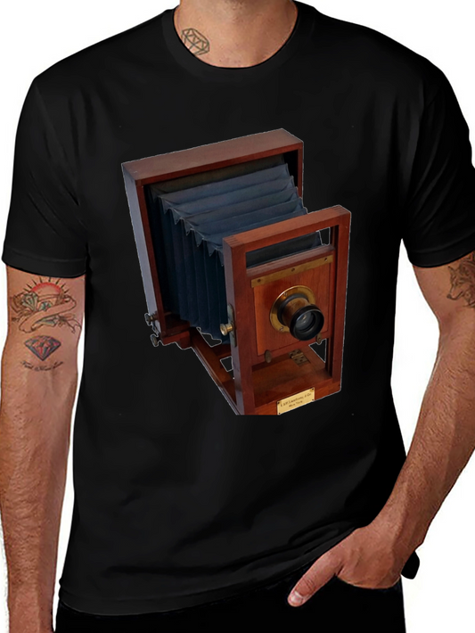 Vintage Camera Graphic Tee - Black T-Shirt