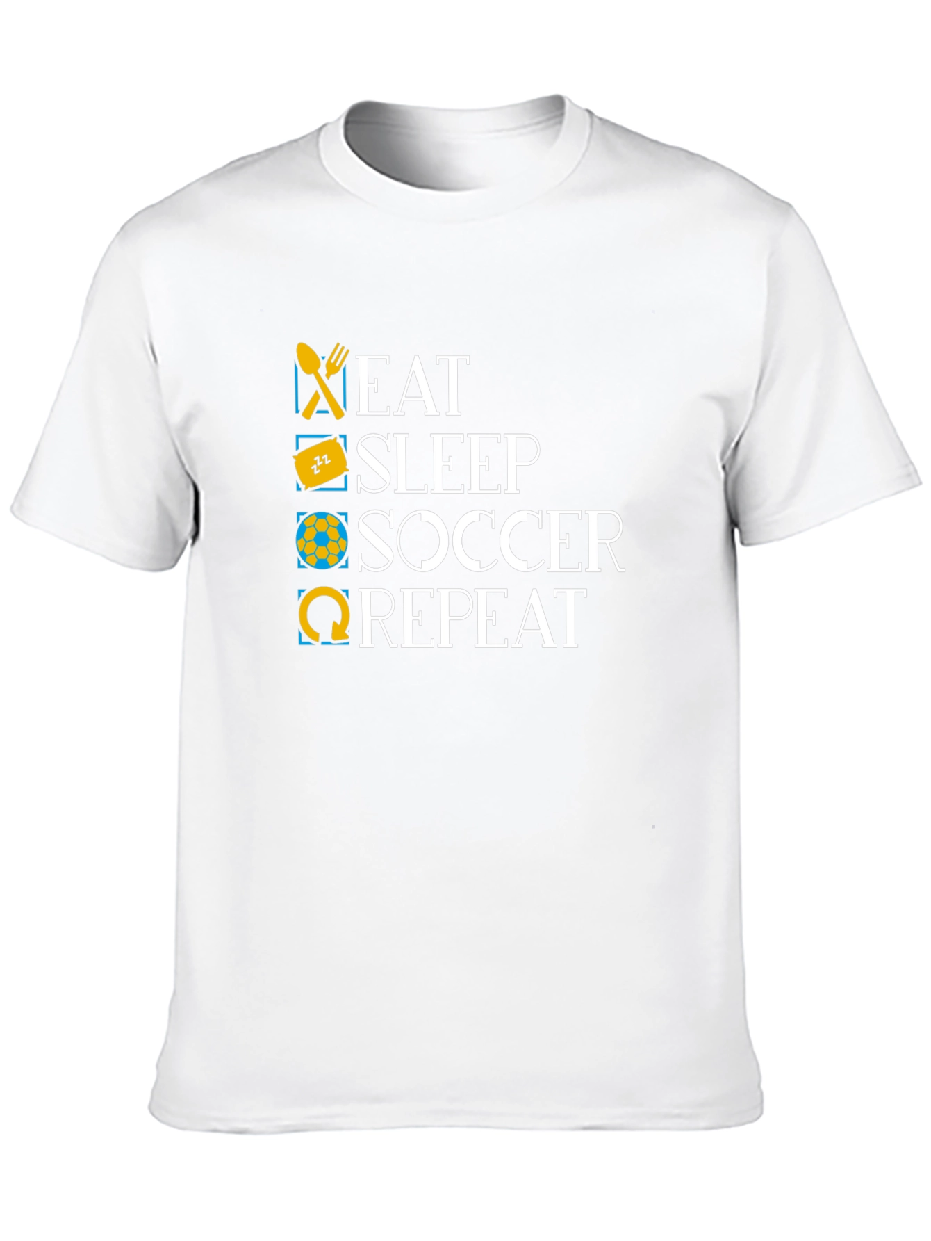 Eat Sleep Soccer Repeat Graphic T-Shirt