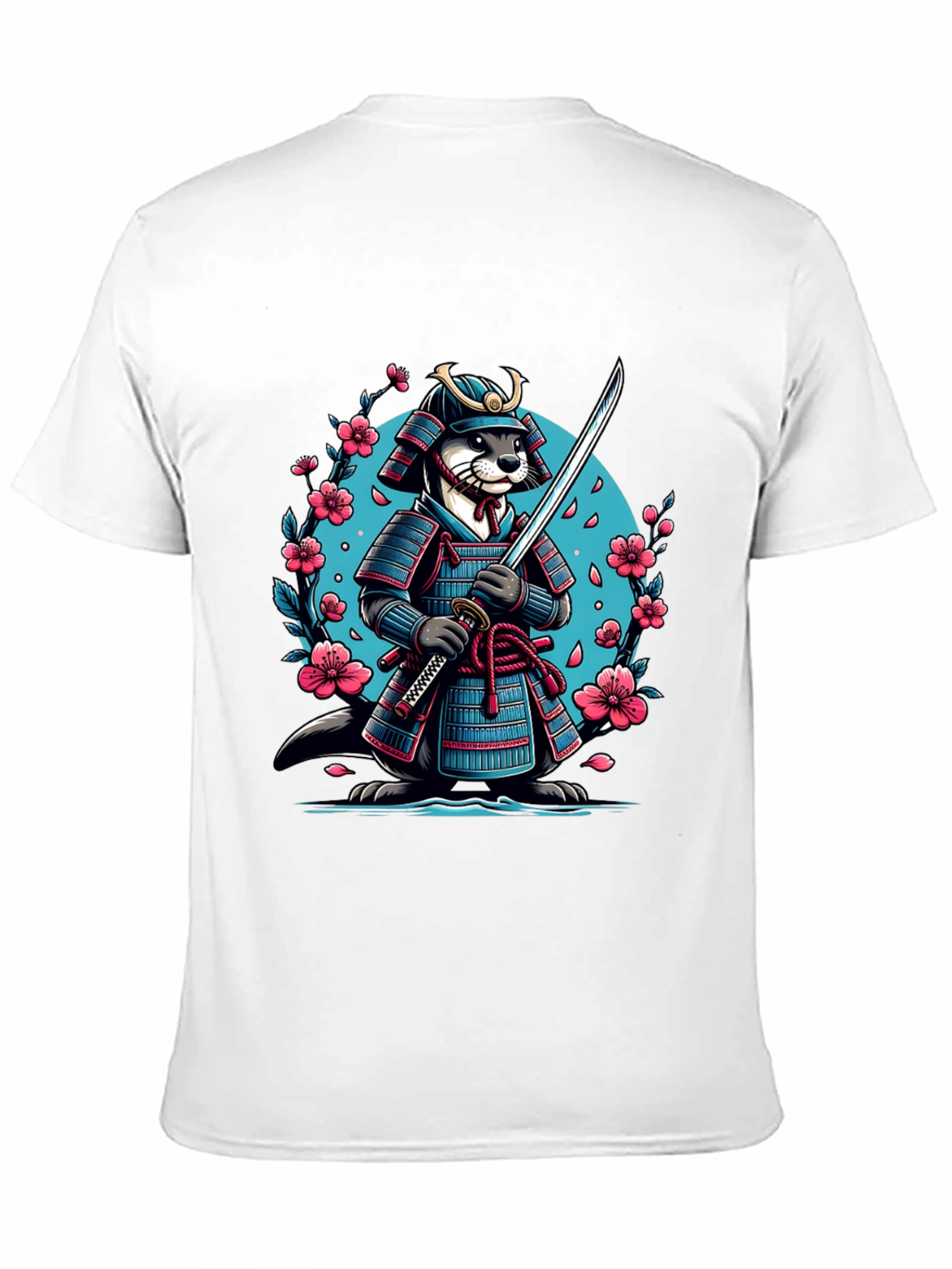 Samurai Otter Graphic Tee - Mens Black T-Shirt