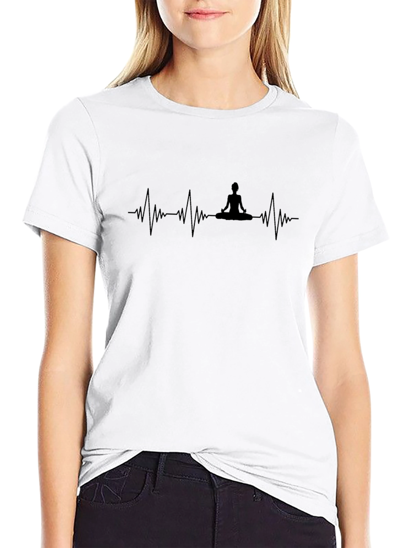 Zen Heartbeat Black T-Shirt - Meditation Life
