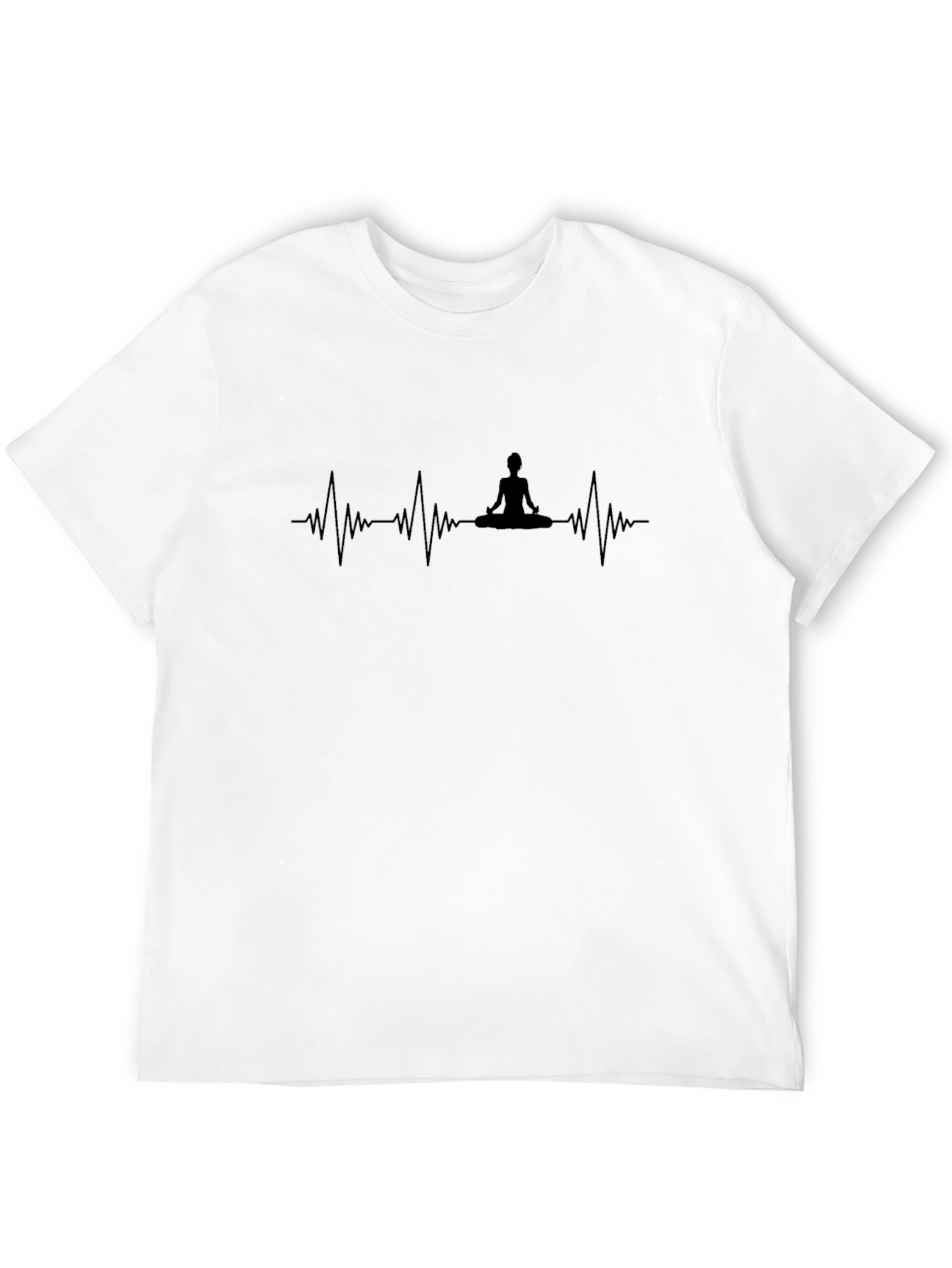 Zen Heartbeat Black T-Shirt - Meditation Life