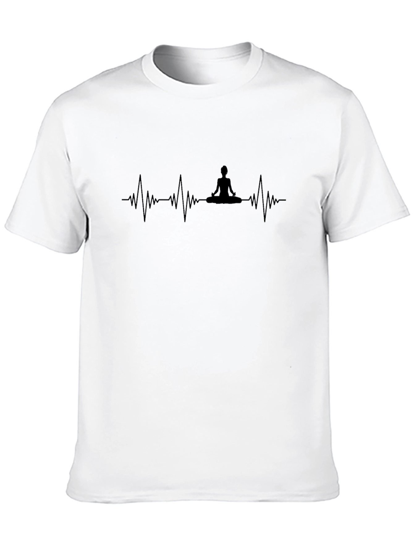 Zen Heartbeat Black T-Shirt - Meditation Life