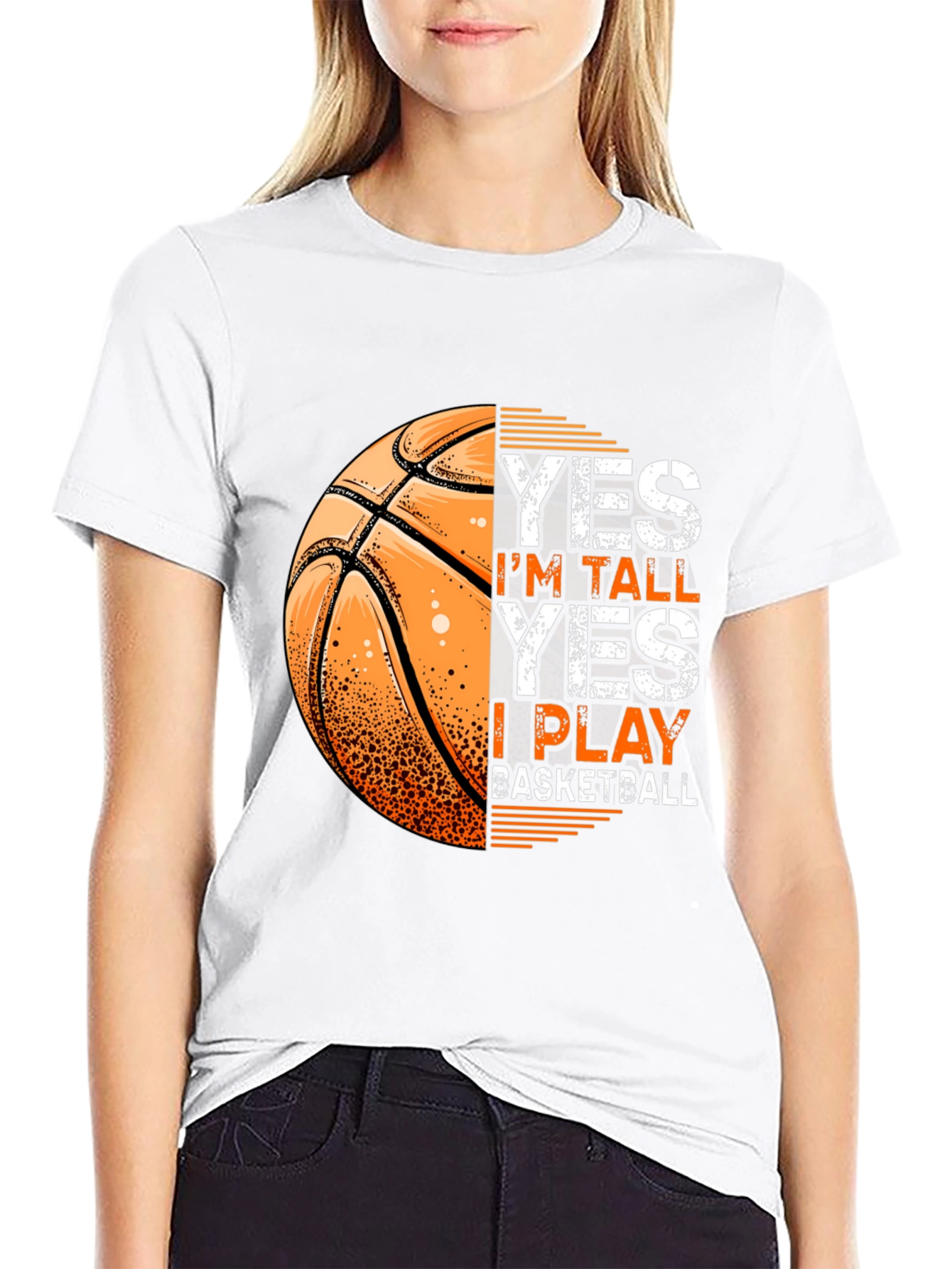Basketball T-Shirt: Yes Im Tall I Play Basketball