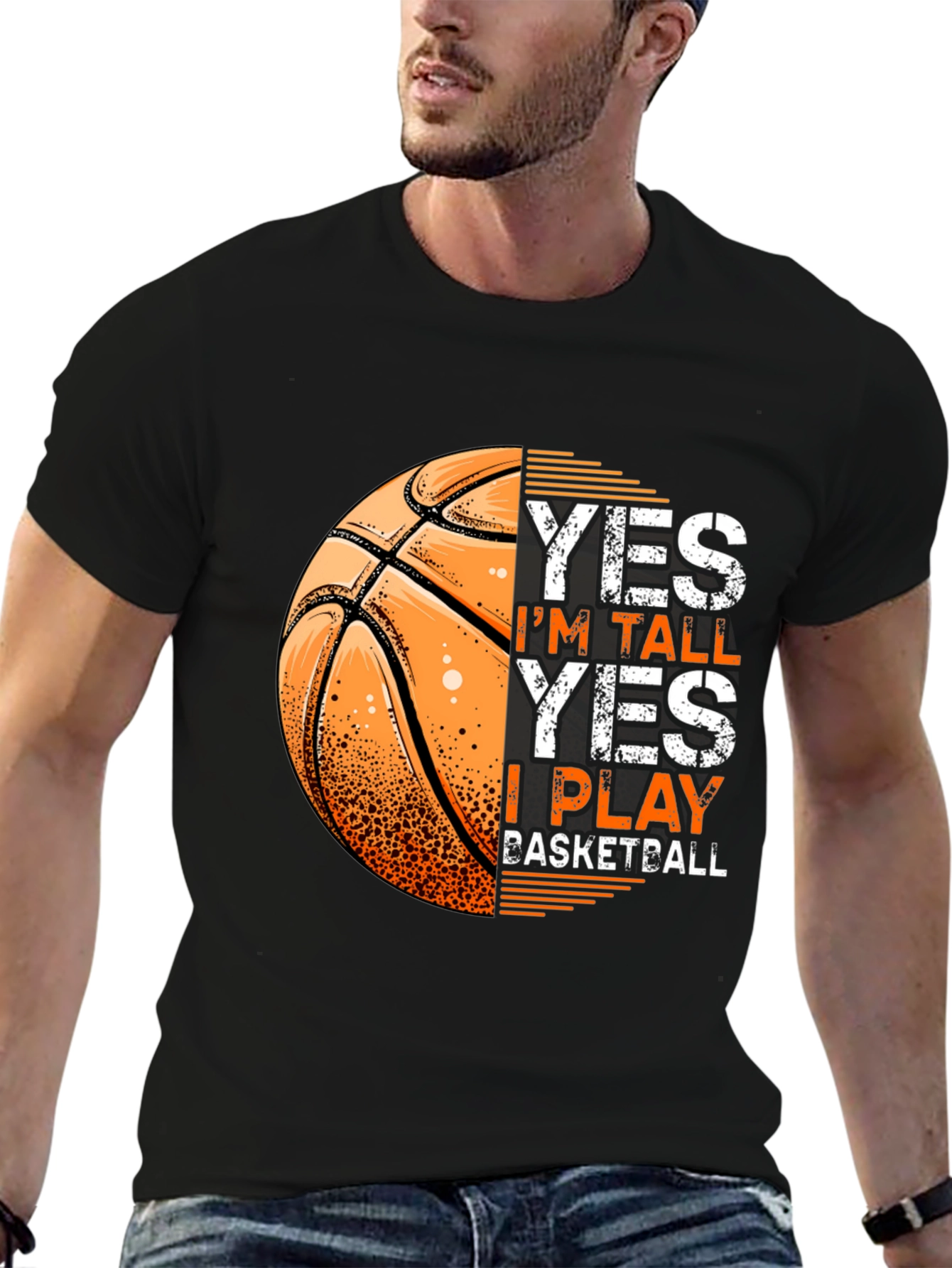 Basketball T-Shirt: Yes Im Tall I Play Basketball
