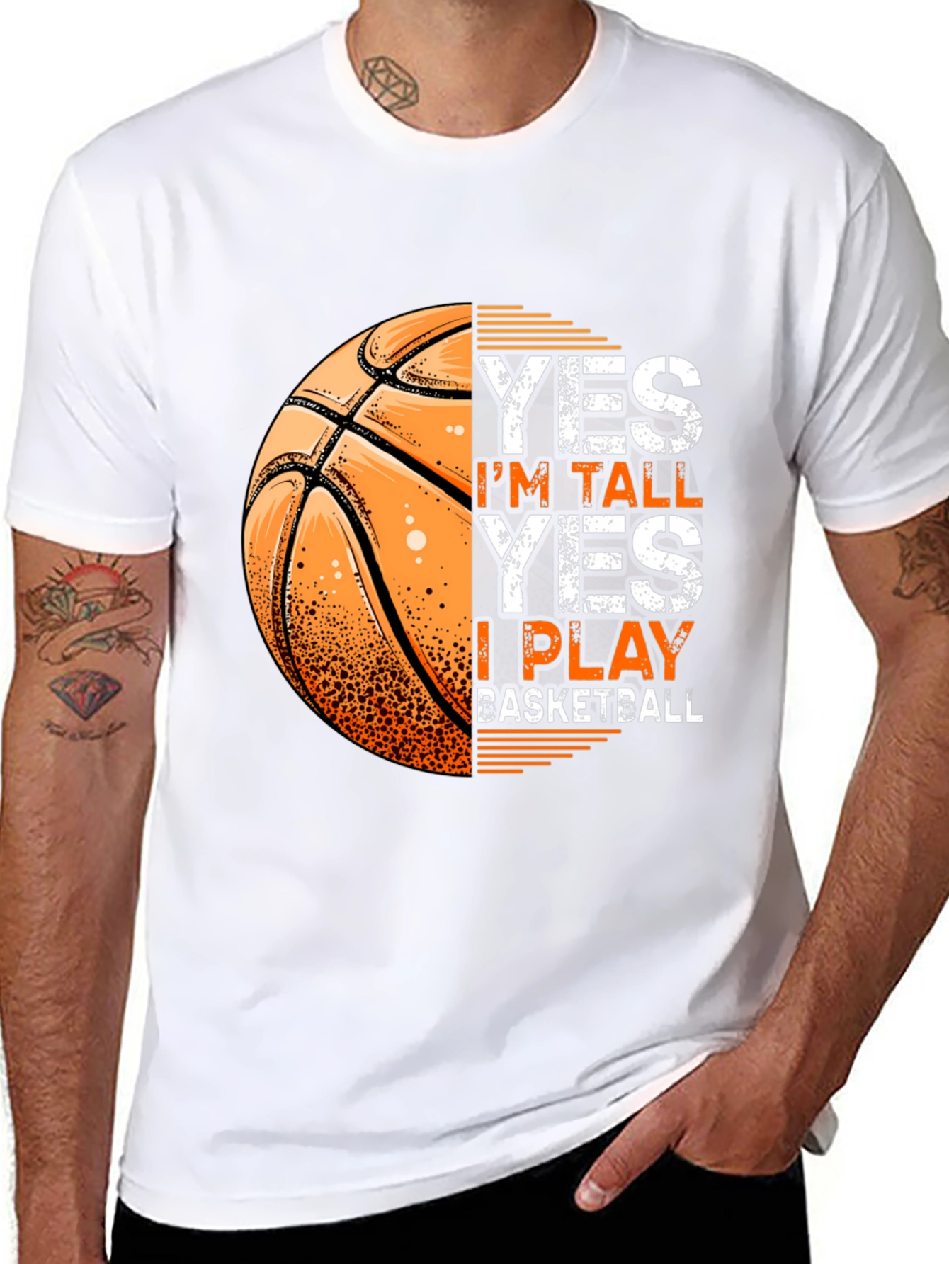 Basketball T-Shirt: Yes Im Tall I Play Basketball