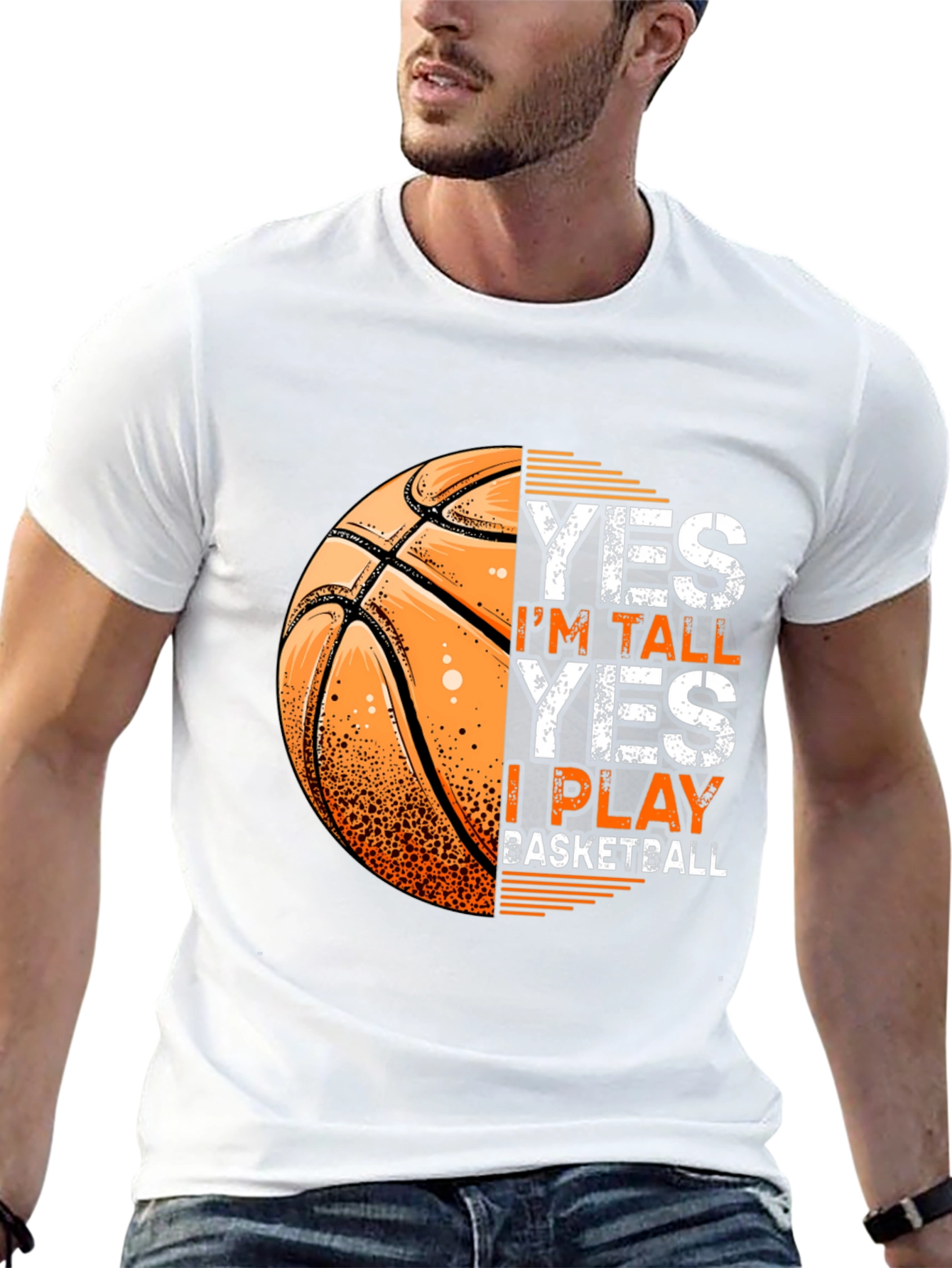 Basketball T-Shirt: Yes Im Tall I Play Basketball