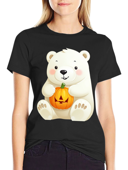 Polar Bear Halloween Pumpkin T-Shirt