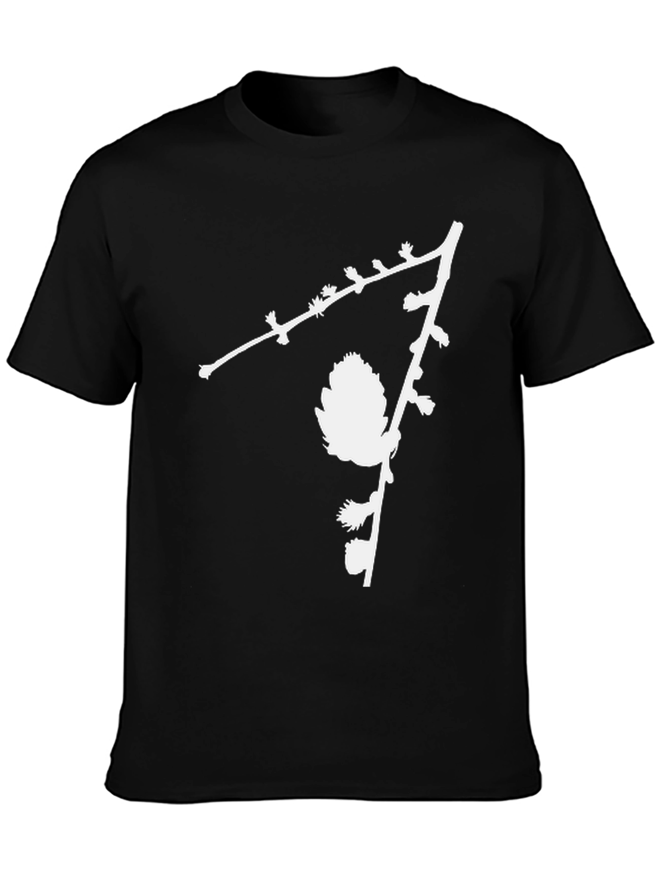 Nature Inspired Black Graphic Tee